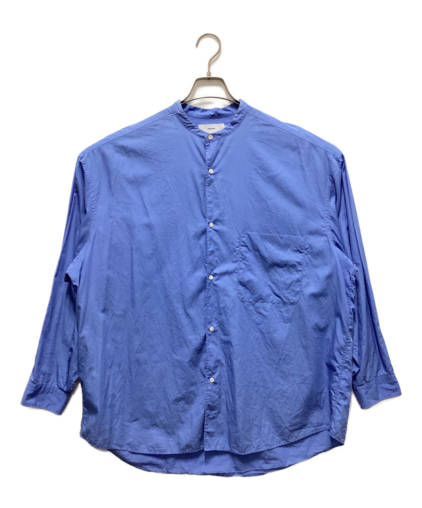 [Pre-owned] Graphpaper Broad L/S Oversized Band Collar Shirt GM231-50081B