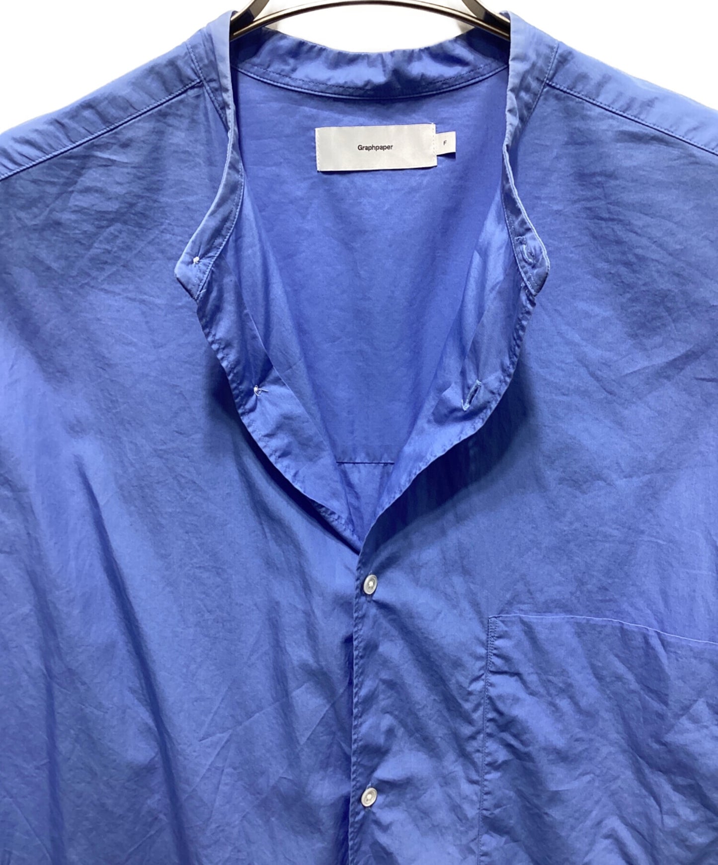 [Pre-owned] Graphpaper Broad L/S Oversized Band Collar Shirt GM231-50081B