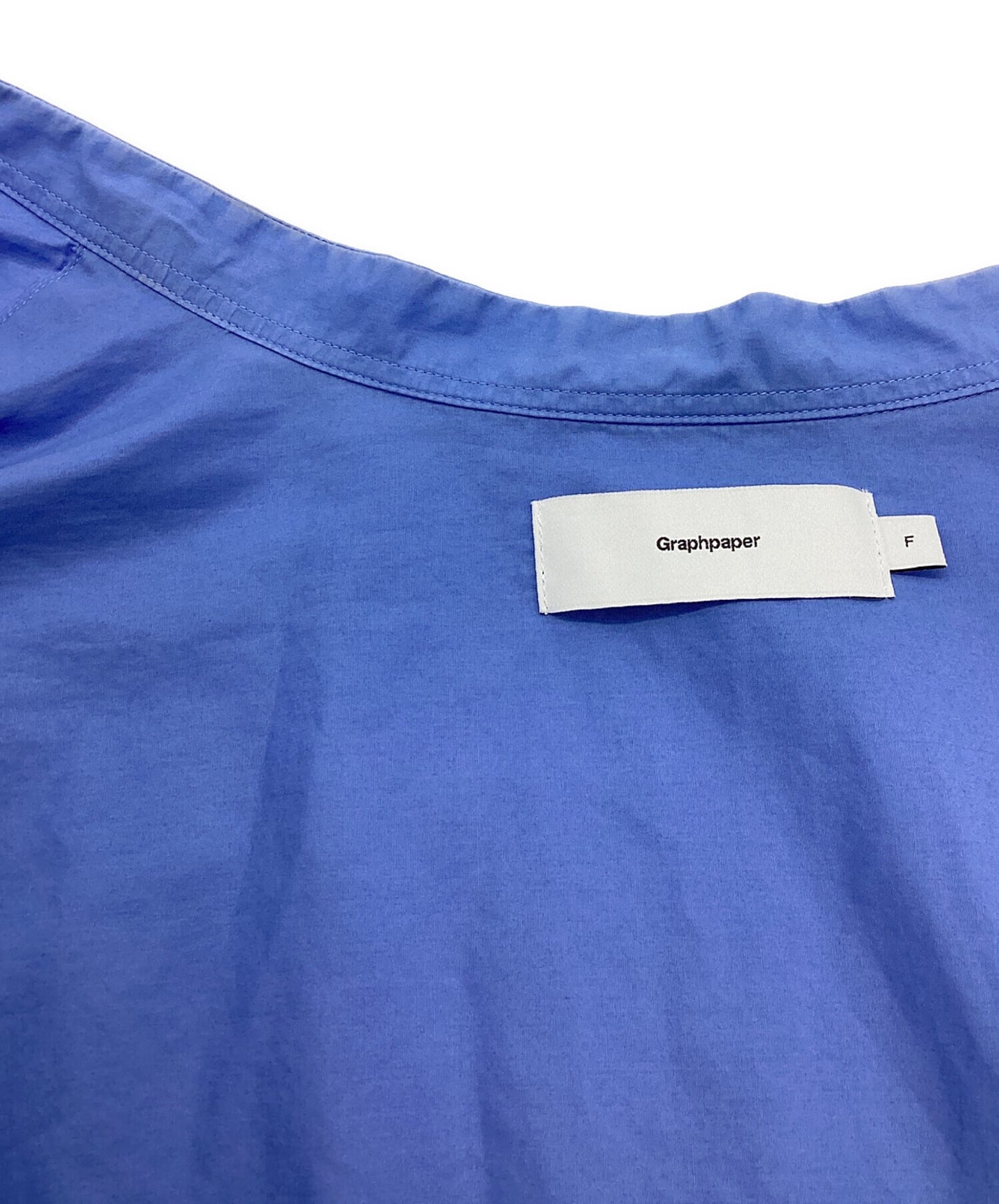 [Pre-owned] Graphpaper Broad L/S Oversized Band Collar Shirt GM231-50081B