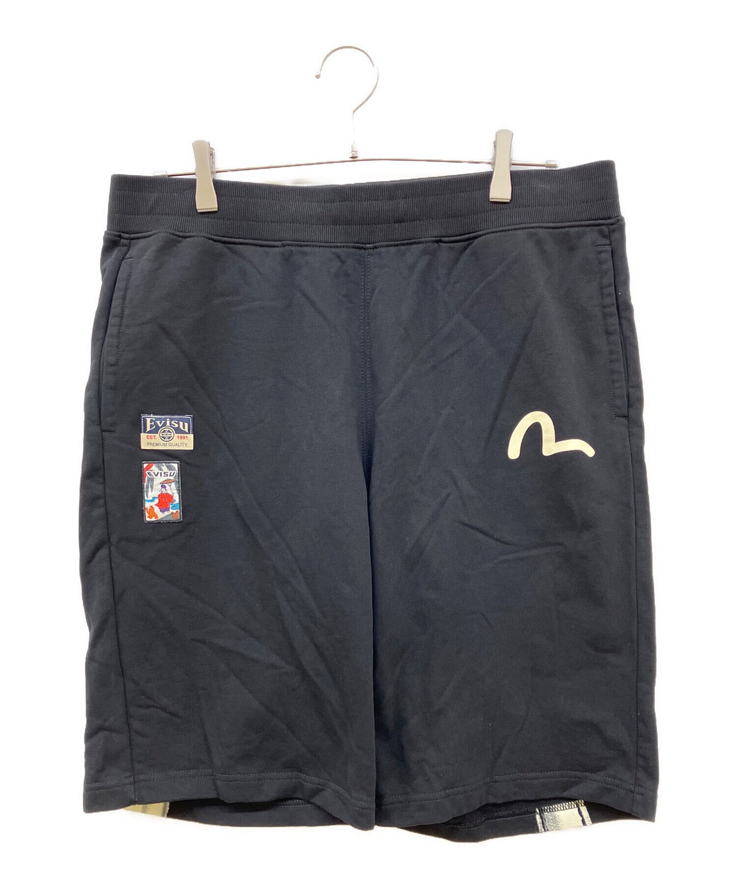 [Pre-owned] EVISU Printed Sweat Shorts 2ESHTM4ST1060XXCT
