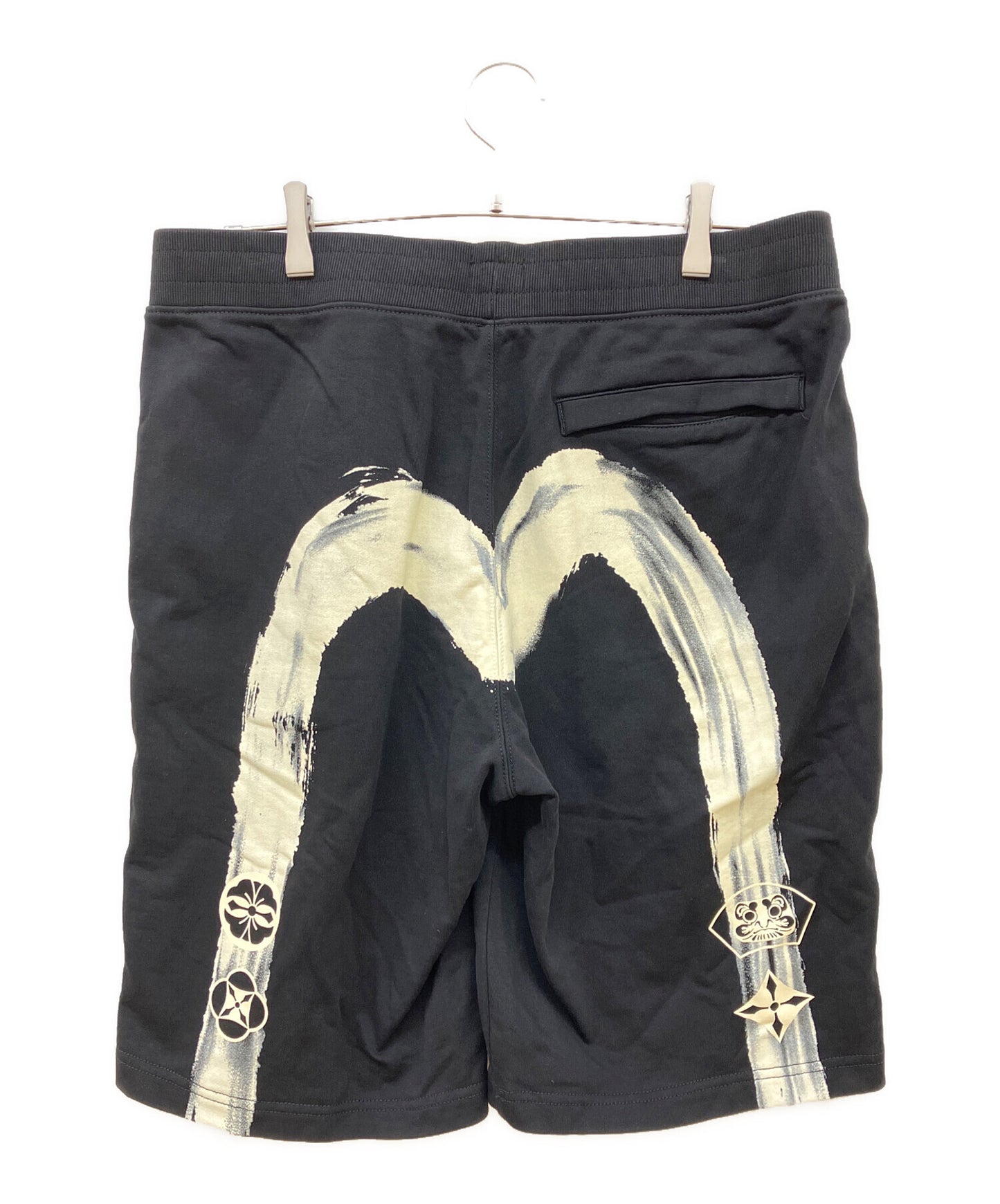 [Pre-owned] EVISU Printed Sweat Shorts 2ESHTM4ST1060XXCT