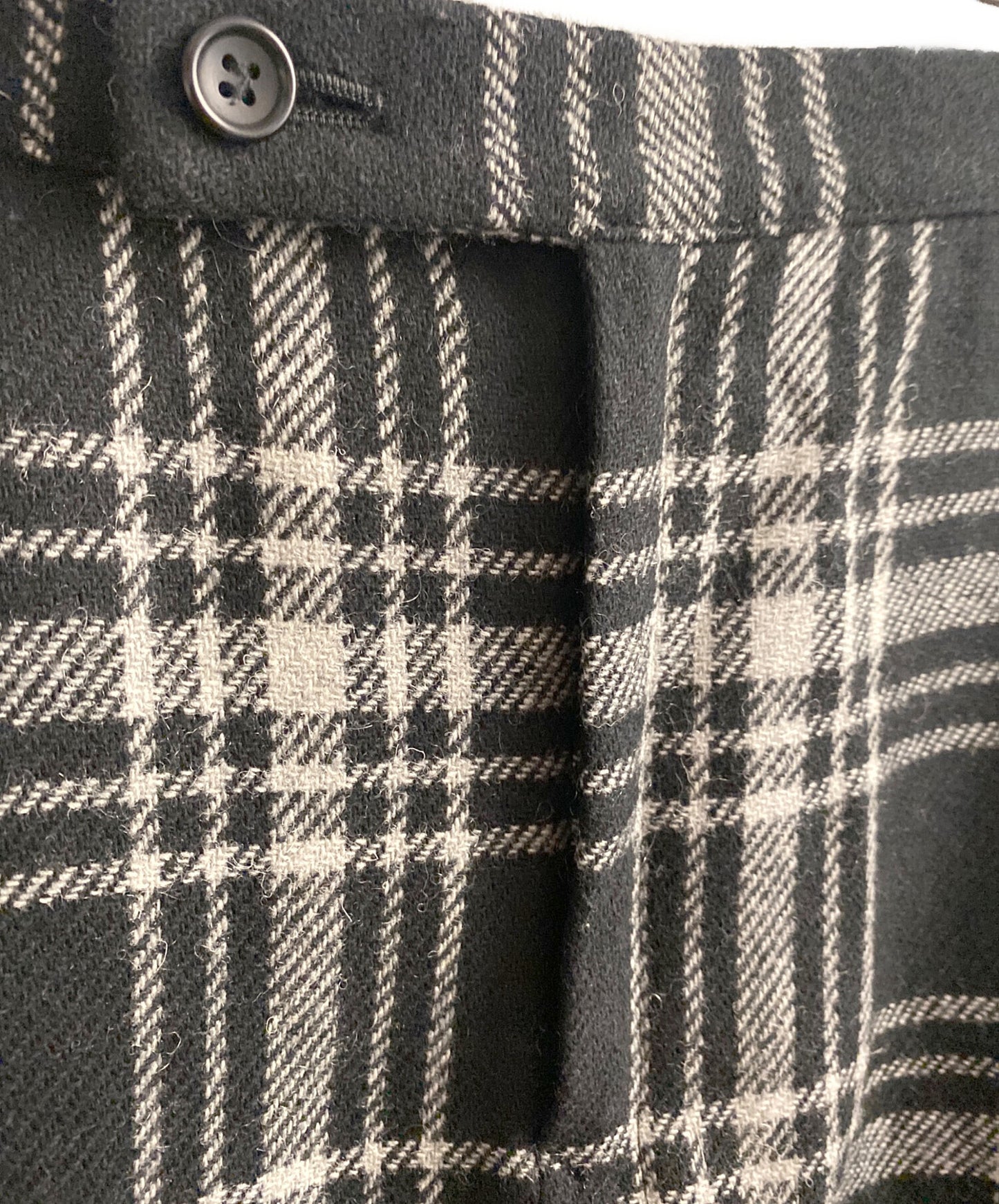 [Pre-owned] Yohji Yamamoto collections PLAID SERGE BACKSIDE SLIT SKIRT/Checked long skirt FJ-S67-110