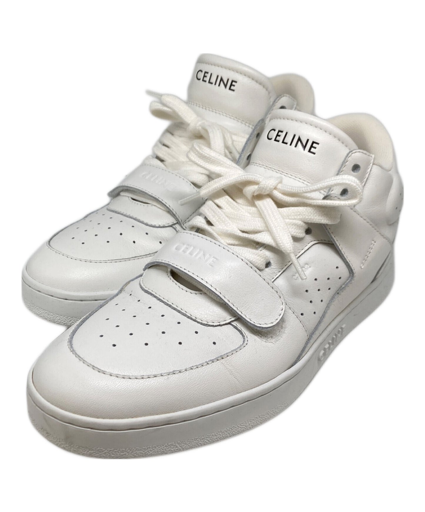 [Pre-owned] CELINE Velcro strap mid sneaker CT-02