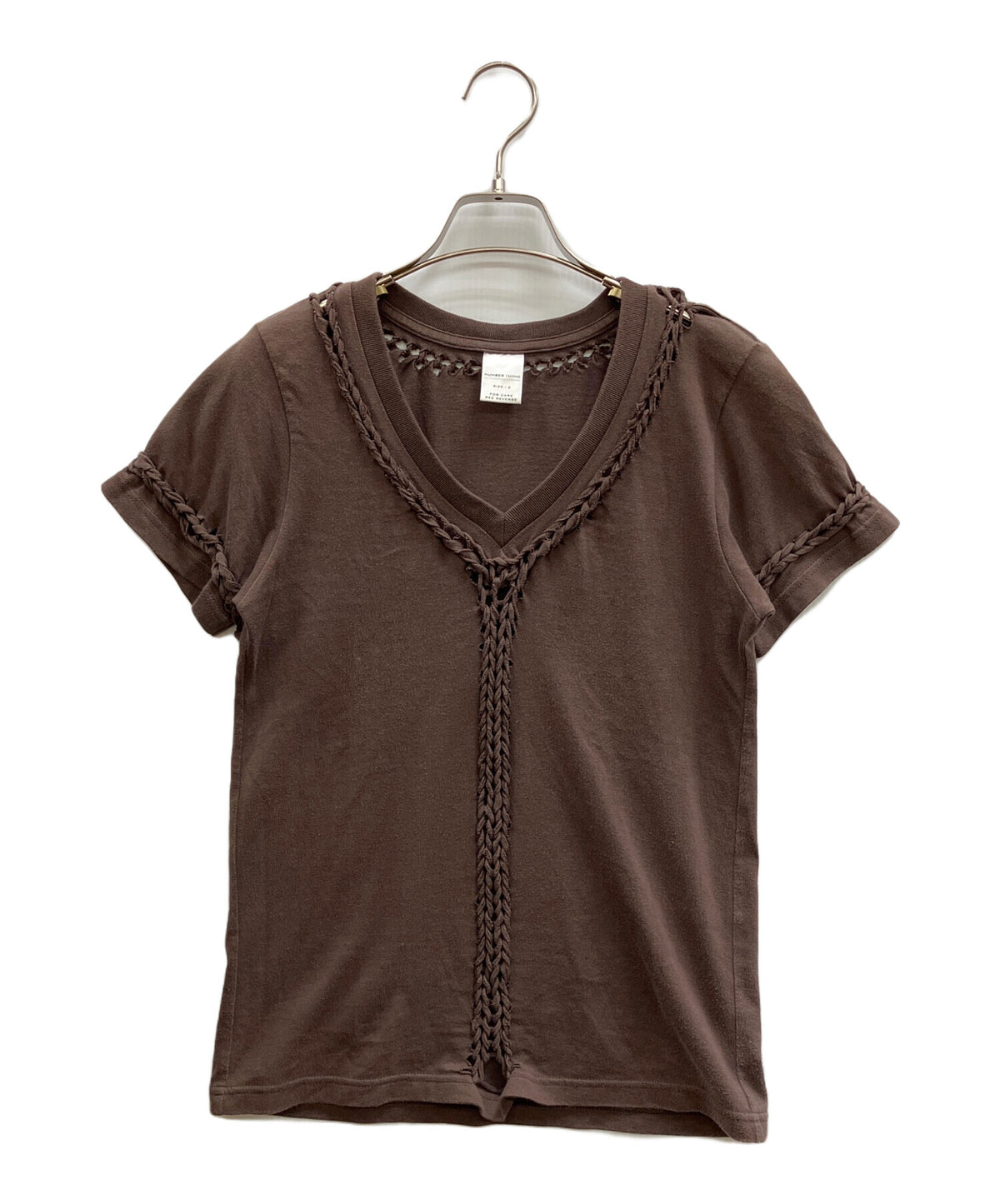 [Pre-owned] NUMBER (N)INE Knit Top with Braided Design