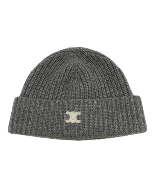 [Pre-owned] CELINE Trionf Cashmere Knit Cap Cashmere Knit Hat Made in Italy 2AD95317V