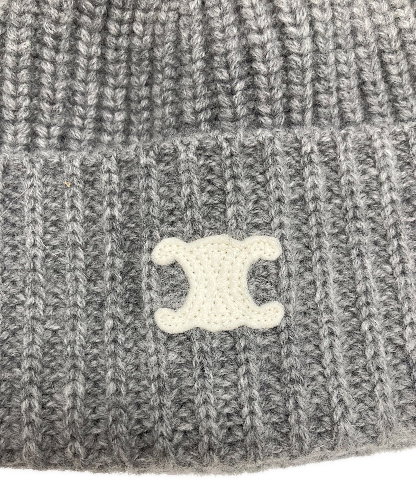 [Pre-owned] CELINE Trionf Cashmere Knit Cap Cashmere Knit Hat Made in Italy 2AD95317V