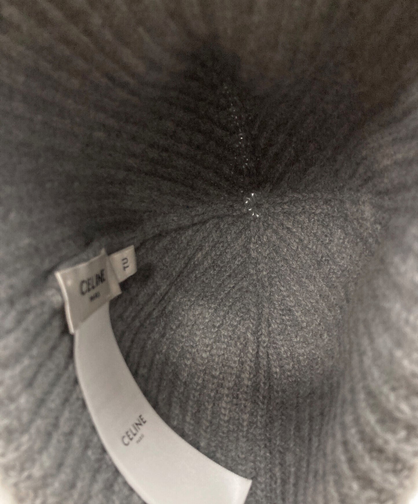 [Pre-owned] CELINE Trionf Cashmere Knit Cap Cashmere Knit Hat Made in Italy 2AD95317V