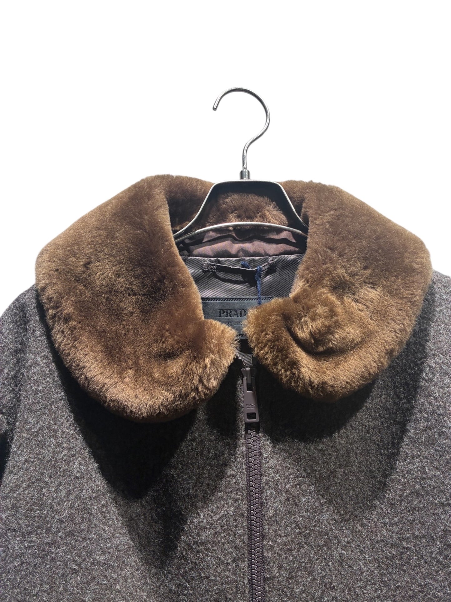 [Pre-owned] PRADA Wool Blouson Jacket with Shearling Collar / Drizzler Jacket / SGC958 / AW SGC958