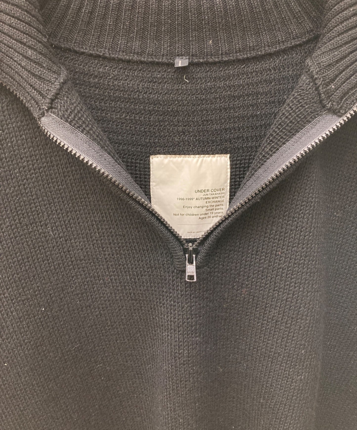 [Pre-owned] UNDERCOVER 98AW/Half-zip knit
