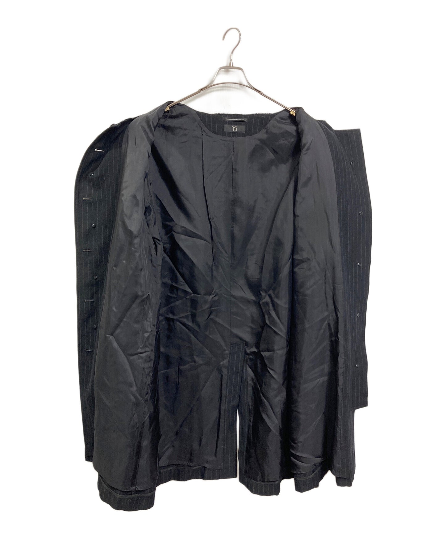 [Pre-owned] Y's Collarless Coat Design Coat Long Coat Outerwear Light Outerwear Made in Japan YR-C08-107