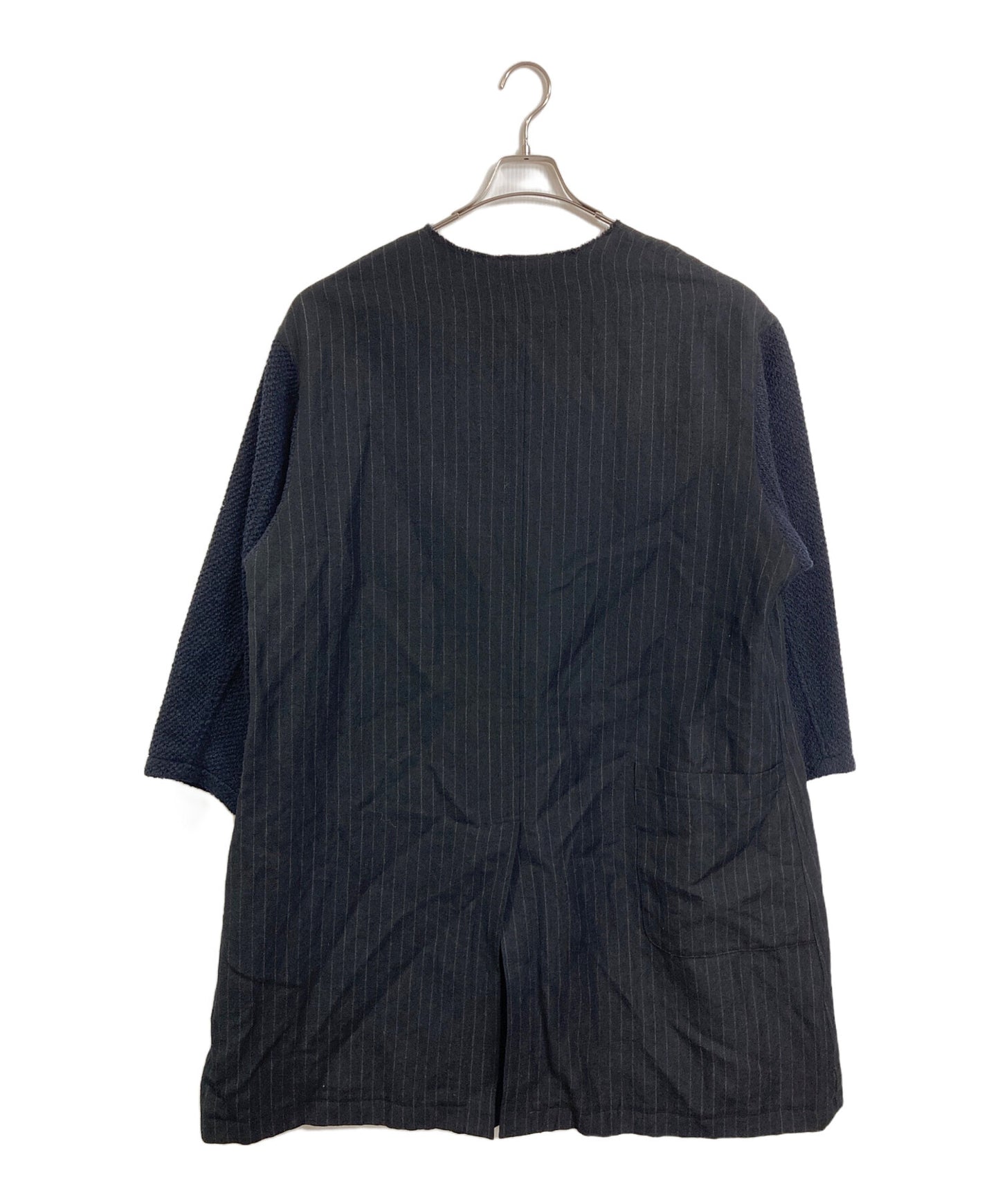 [Pre-owned] Y's Collarless Coat Design Coat Long Coat Outerwear Light Outerwear Made in Japan YR-C08-107