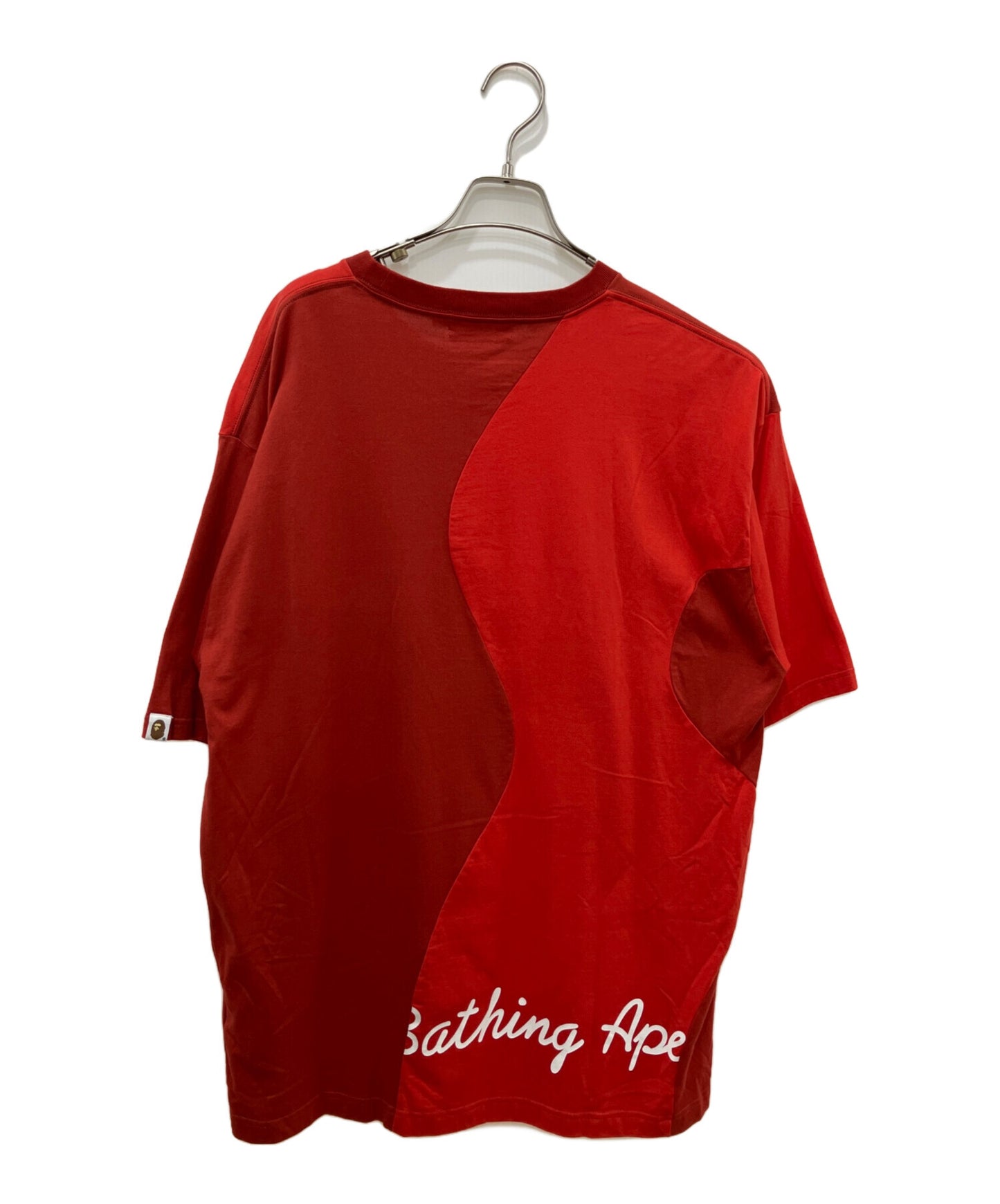 [Pre-owned] A BATHING APE Cutting College Relaxed-Fit T-Shirt 001CSJ301011M
