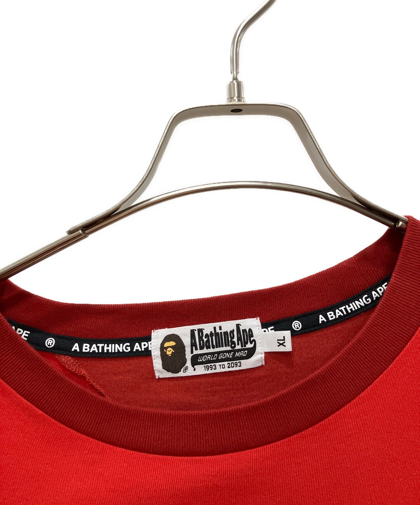 [Pre-owned] A BATHING APE Cutting College Relaxed-Fit T-Shirt 001CSJ301011M
