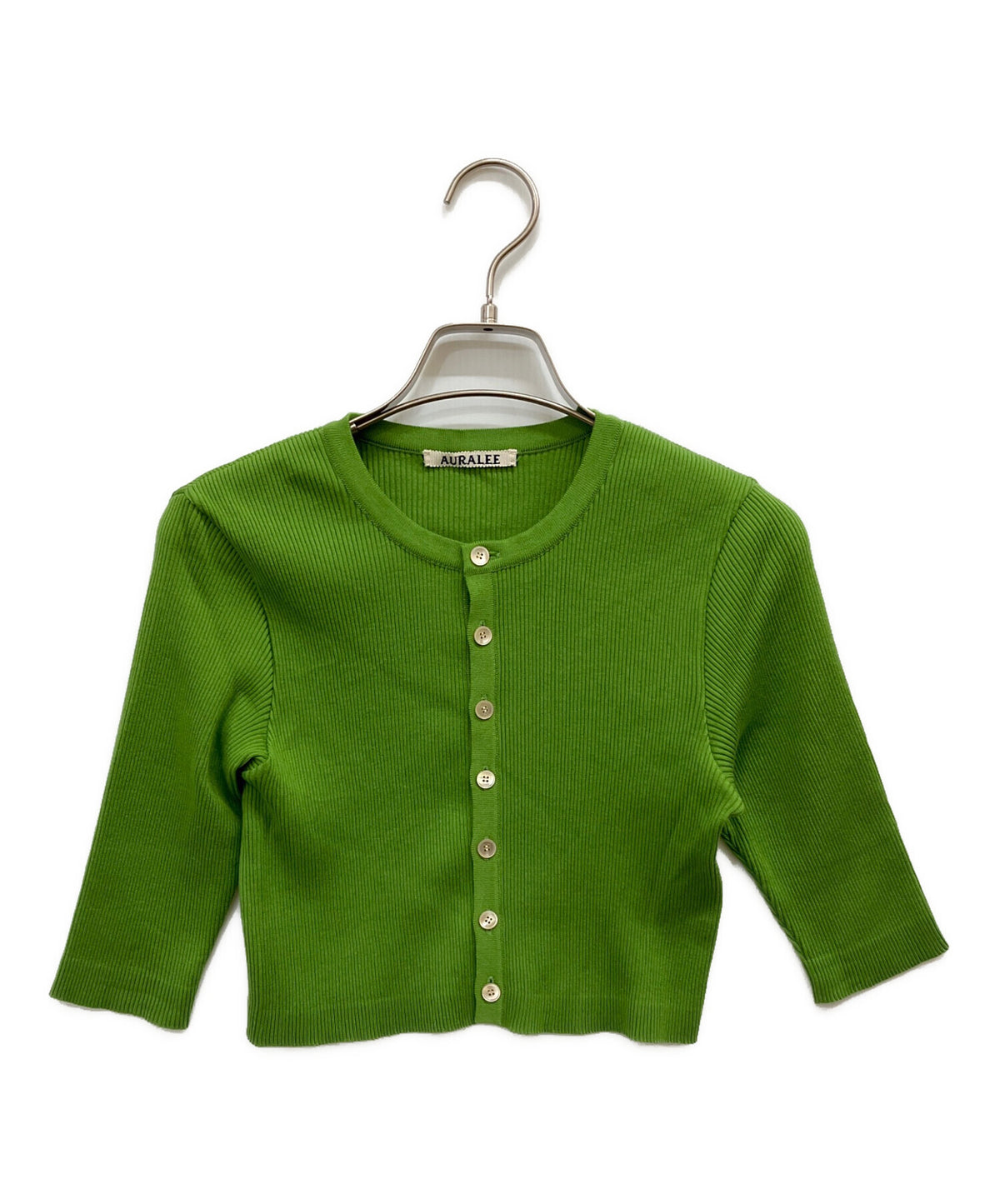[Pre-owned] AURALEE GIZA HIGH GAUGE RIB KNIT SHORT CARDIGAN A24SC04HR