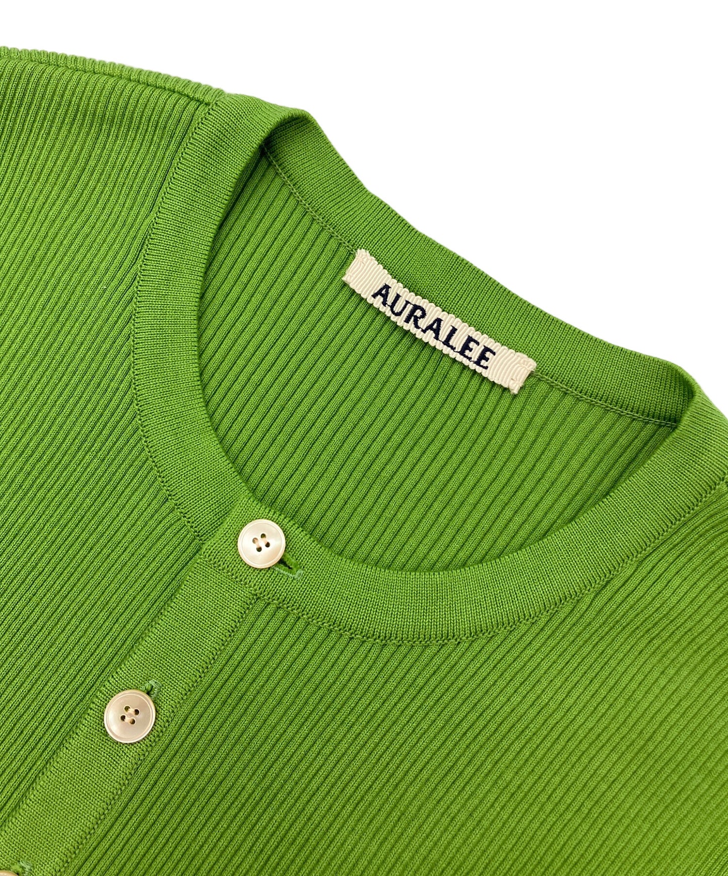[Pre-owned] AURALEE GIZA HIGH GAUGE RIB KNIT SHORT CARDIGAN A24SC04HR
