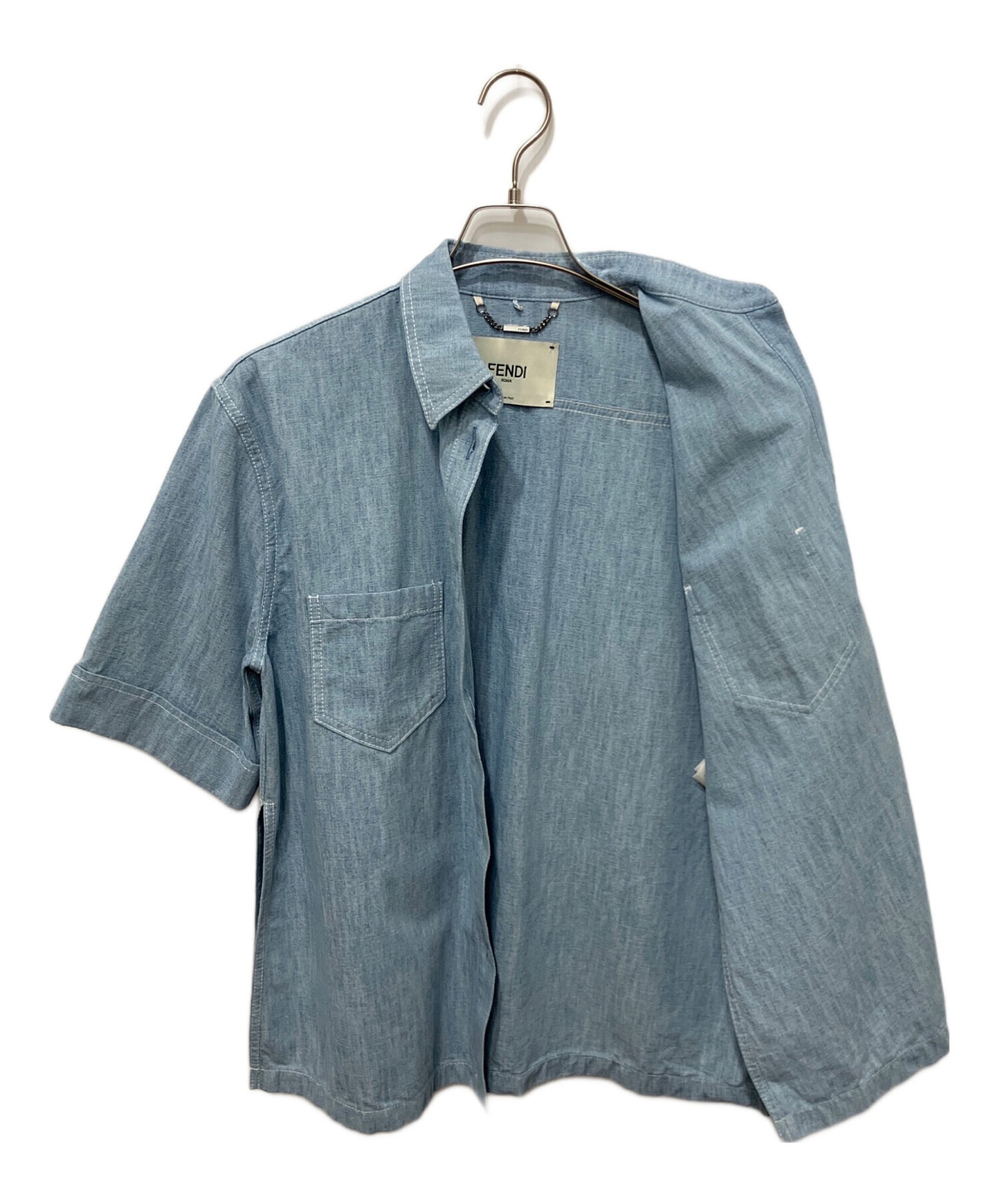 [Pre-owned] FENDI FF Logo Cotton Shirt FLF641