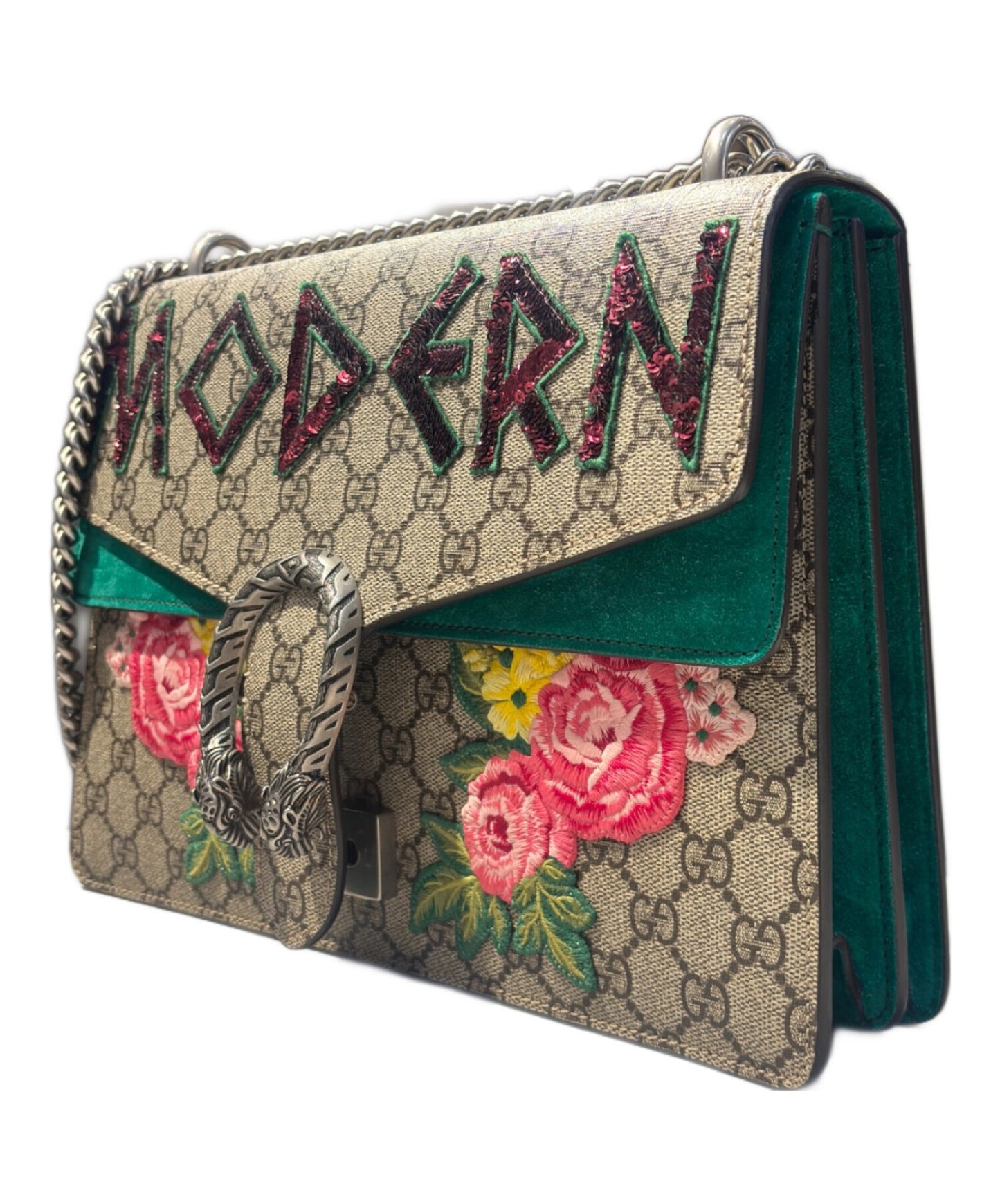 [Pre-owned] GUCCI Dionysus Shoulder Bag GG Supreme Modern Medium / Dionysus Floral Bag / Chain Shoulder Bag 403348