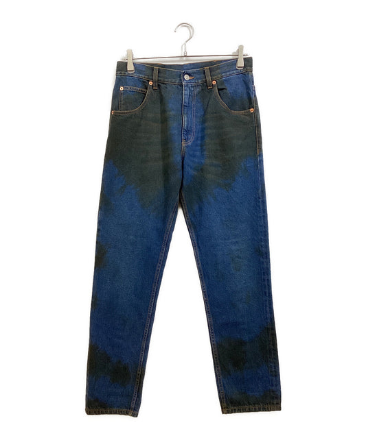 [Pre-owned] GUCCI Processed tapered denim pants 475256-XD599