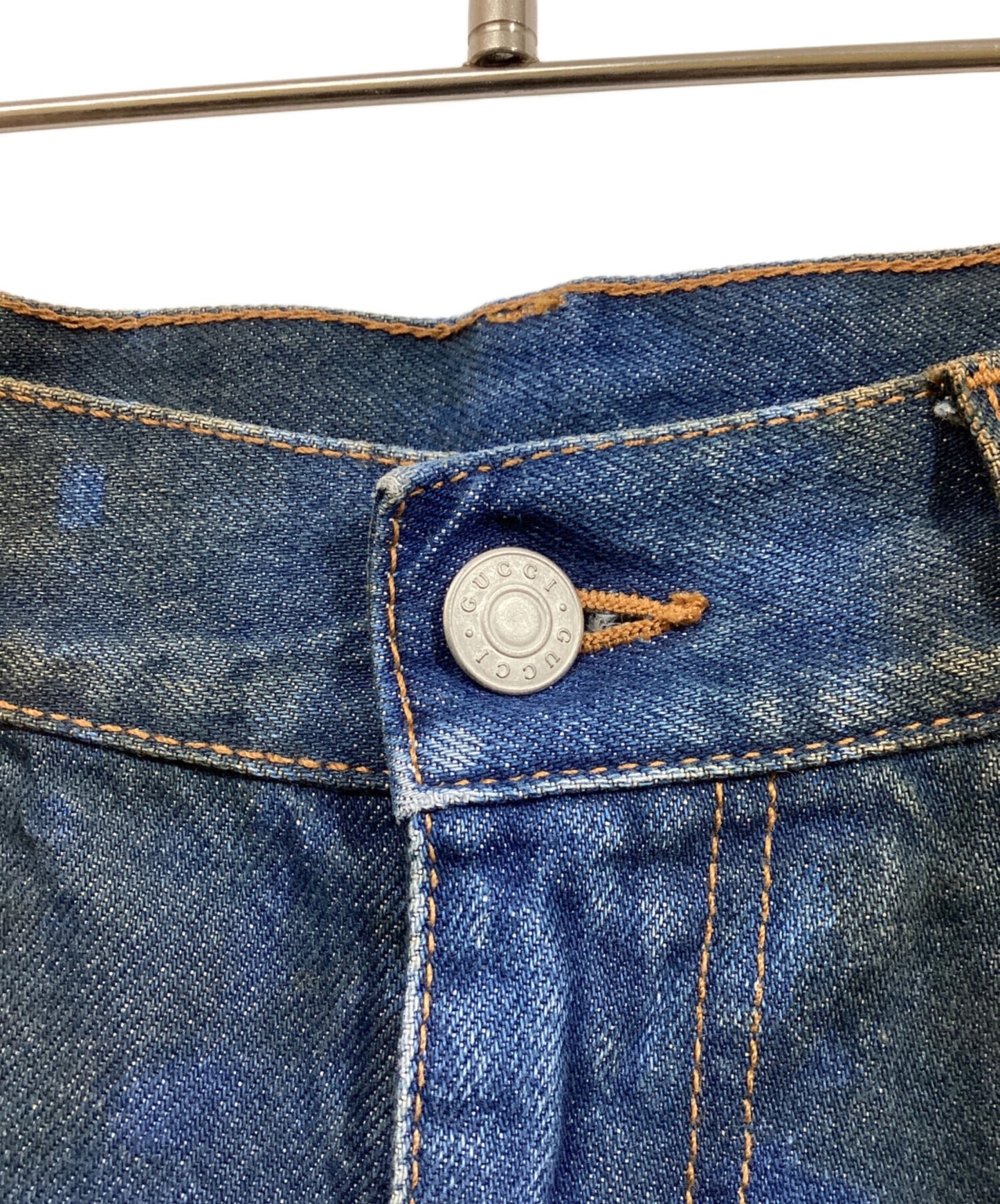 [Pre-owned] GUCCI Processed tapered denim pants 475256-XD599