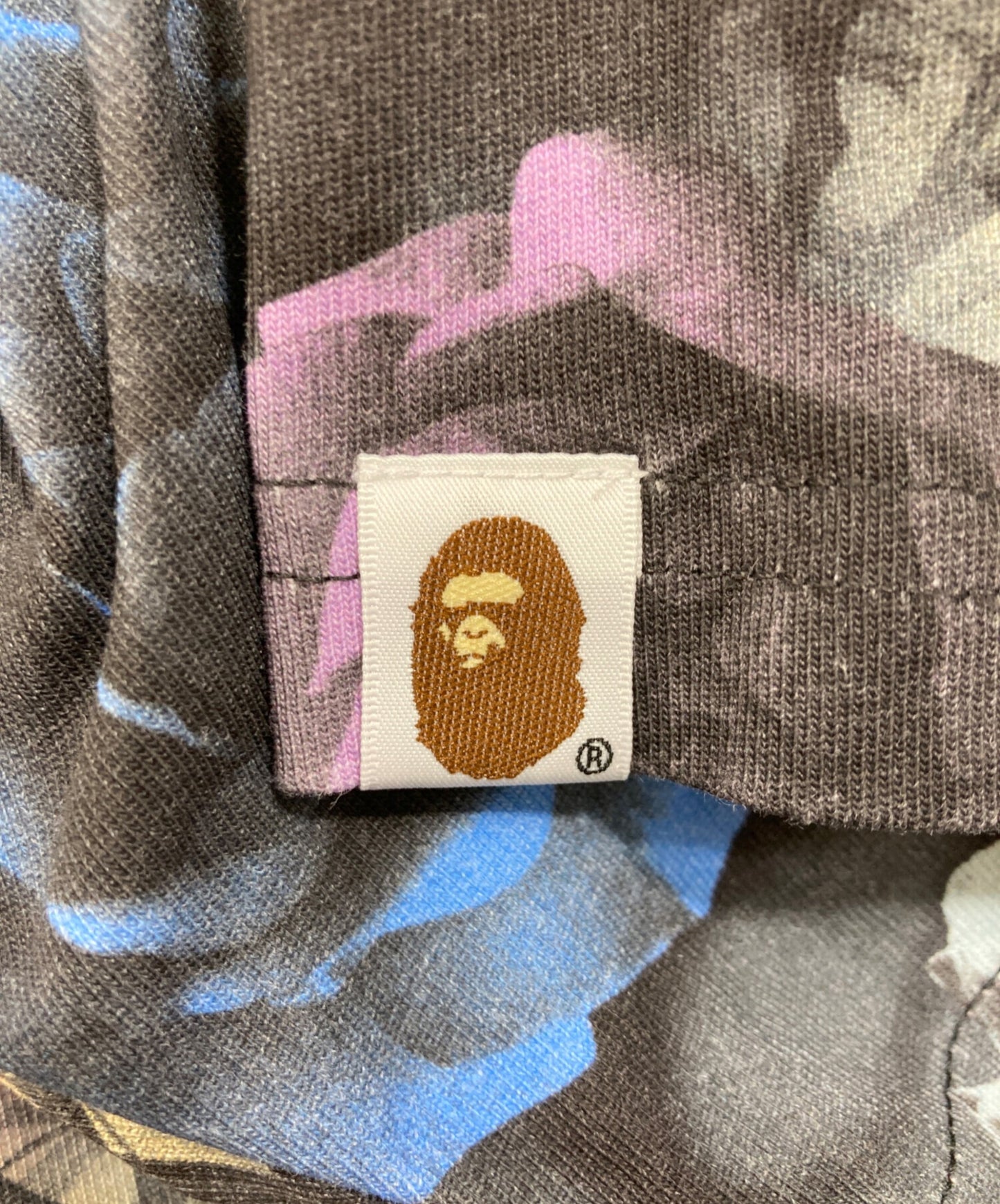 [Pre-owned] A BATHING APE FLORAL CAMO LOGO RELAXED FIT TEE 001CSK801302M