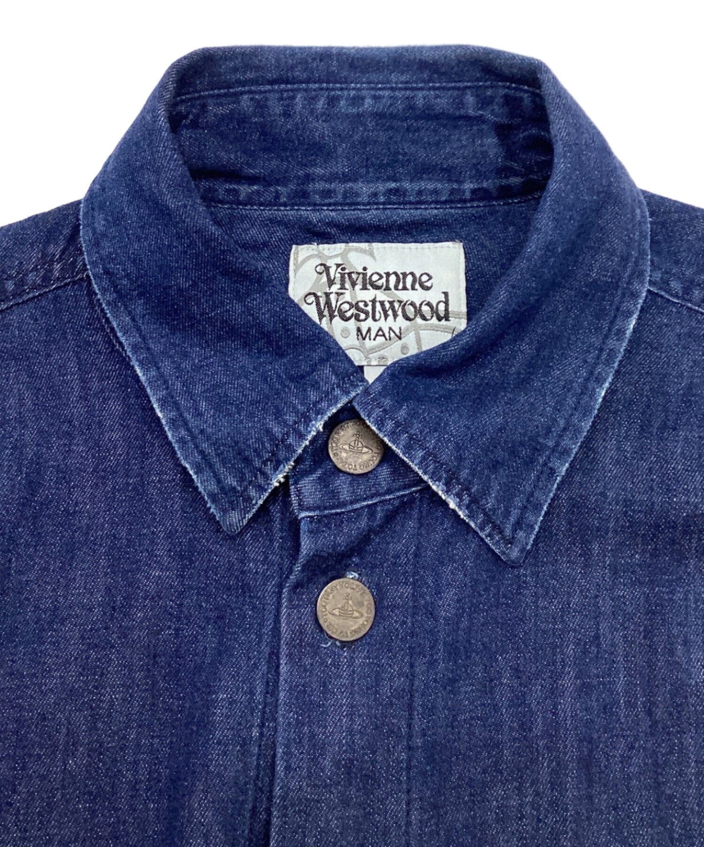[Pre-owned] Vivienne Westwood man Denim Big Shape Shirt 189043 7225