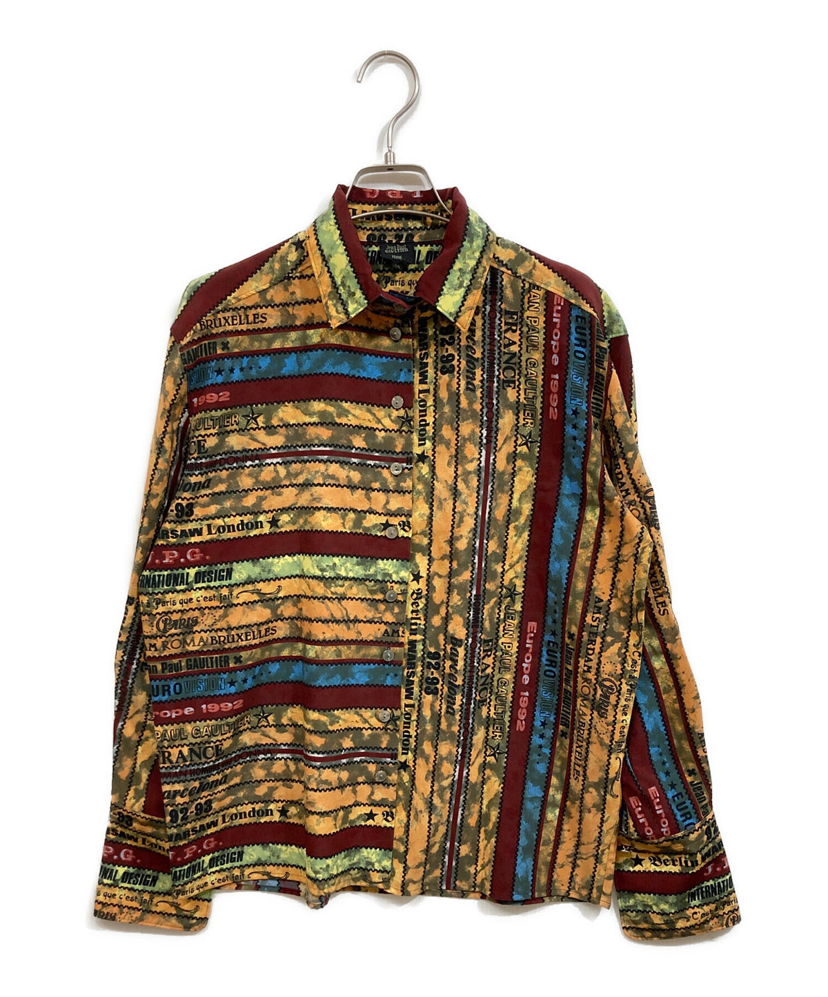 [Pre-owned] Jean Paul Gaultier FEMME Striped Logo Shirt