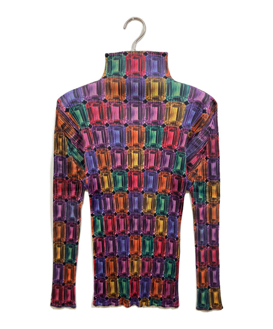 [Pre-owned] PLEATS PLEASE Jewelry-Print Pleated Blouse PP73-JK804