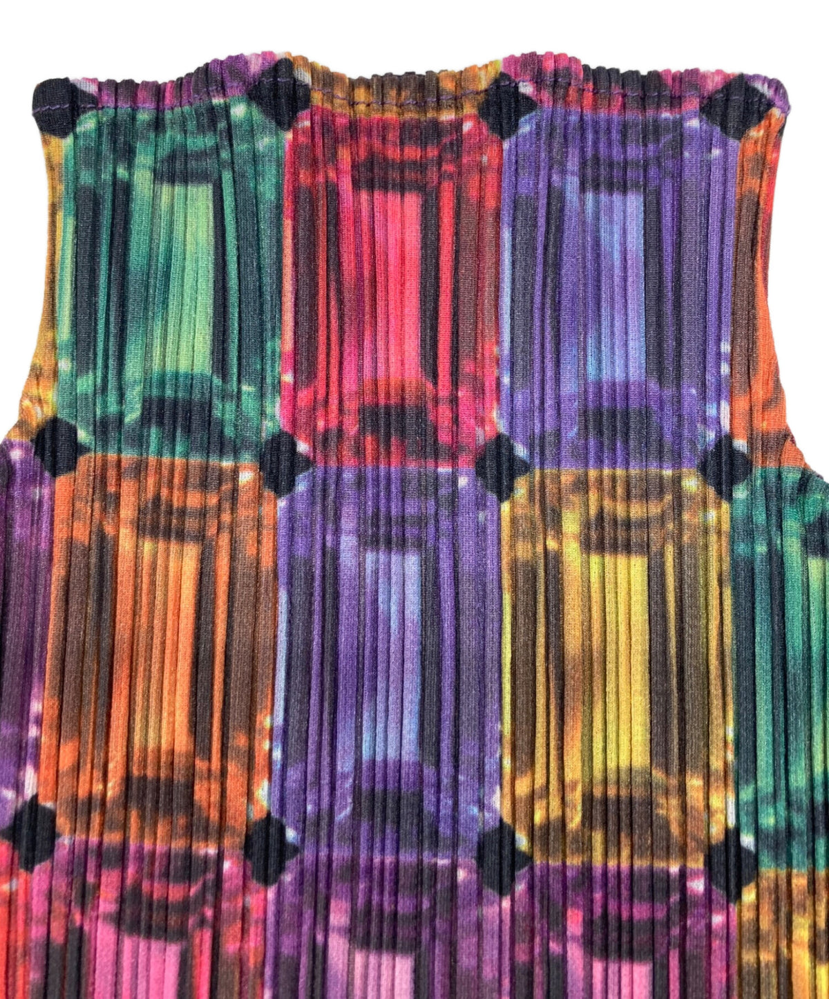 [Pre-owned] PLEATS PLEASE Jewelry-Print Pleated Blouse PP73-JK804