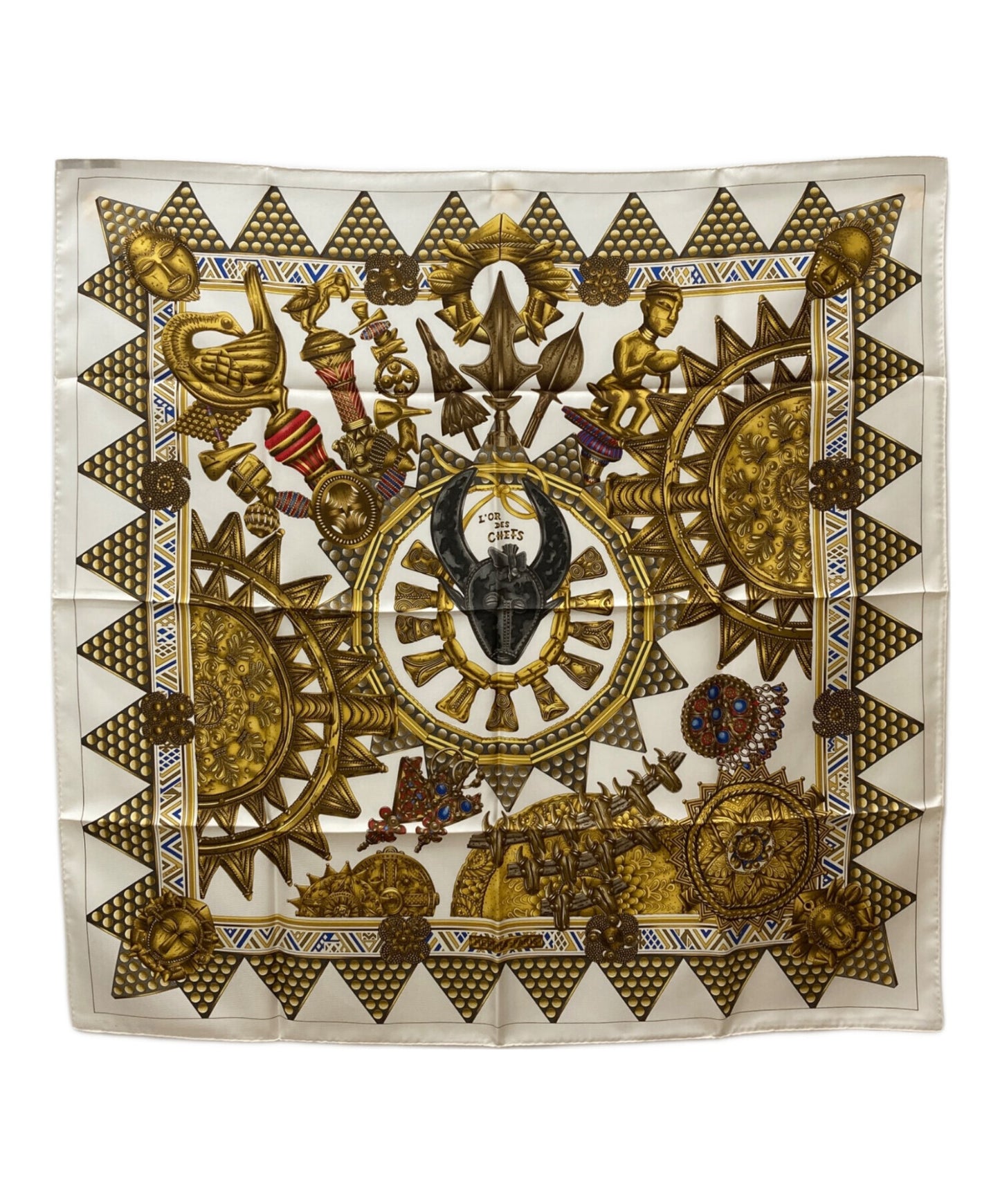 [Pre-owned] HERMES Carré 90 L'OR DES CHEFS, the sheikhs' gold.