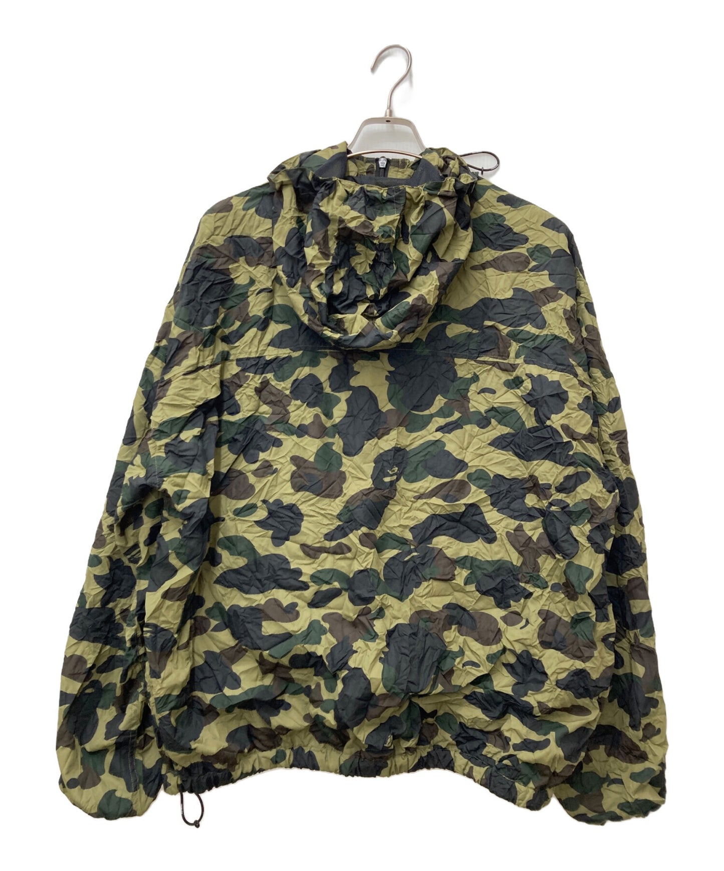[Pre-owned] A BATHING APE CRINKLE EFFECT 1ST CAMO HALF ZIP HOODIE JACKET 001LJL301004M 001ljl301004m