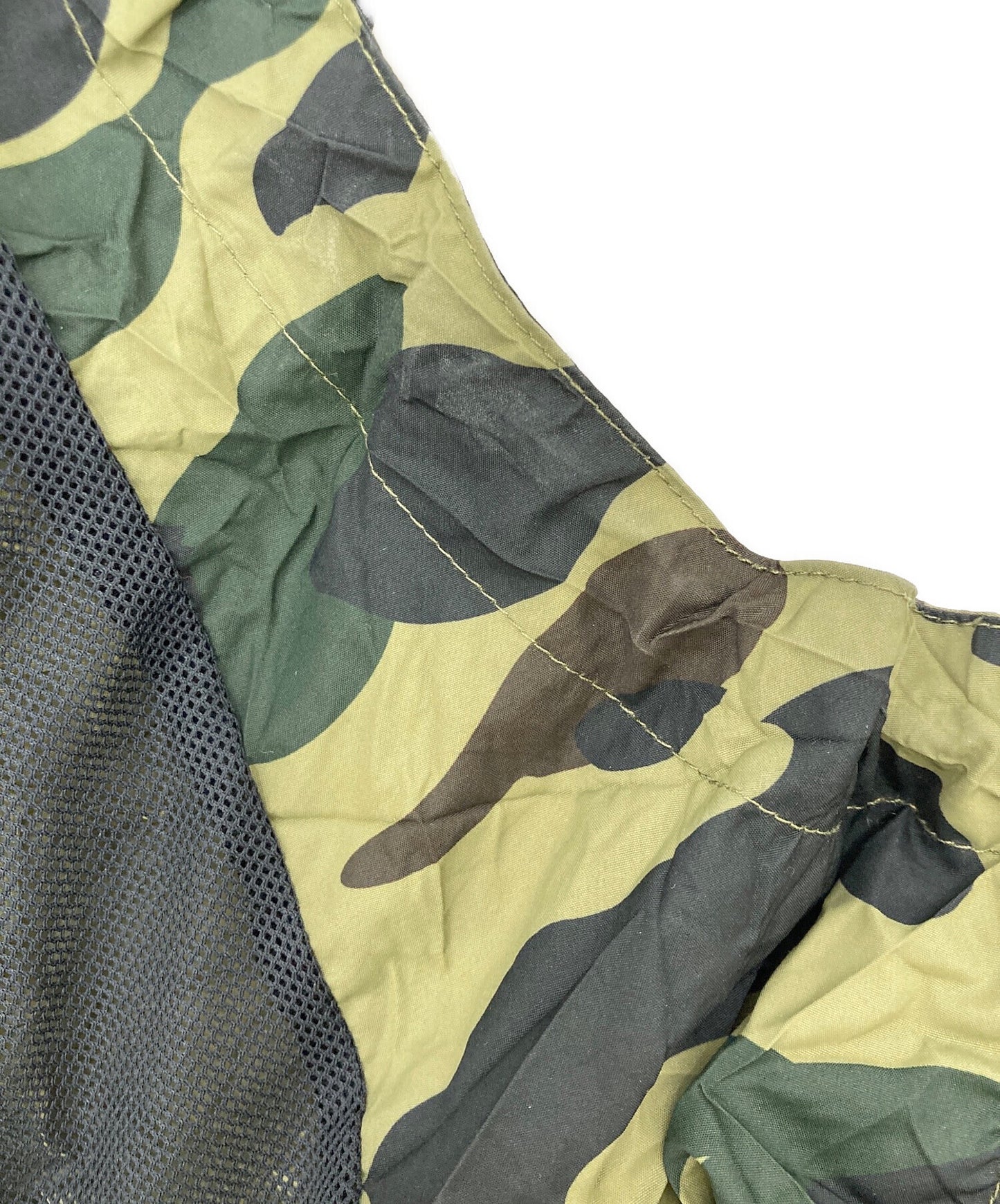 [Pre-owned] A BATHING APE CRINKLE EFFECT 1ST CAMO HALF ZIP HOODIE JACKET 001LJL301004M 001ljl301004m