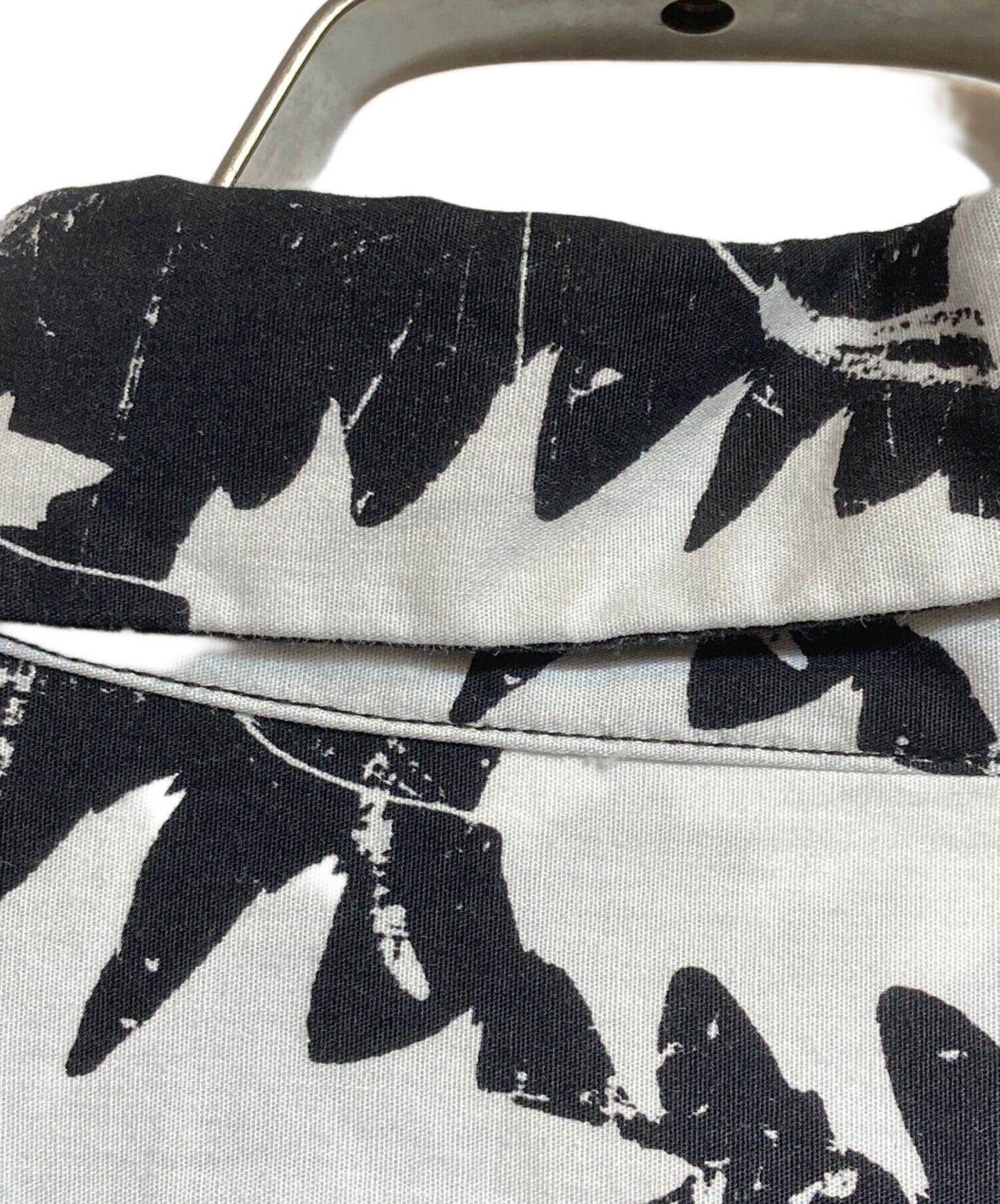 [Pre-owned] BLACK COMME des GARCONS Monochrome leaf print shirt