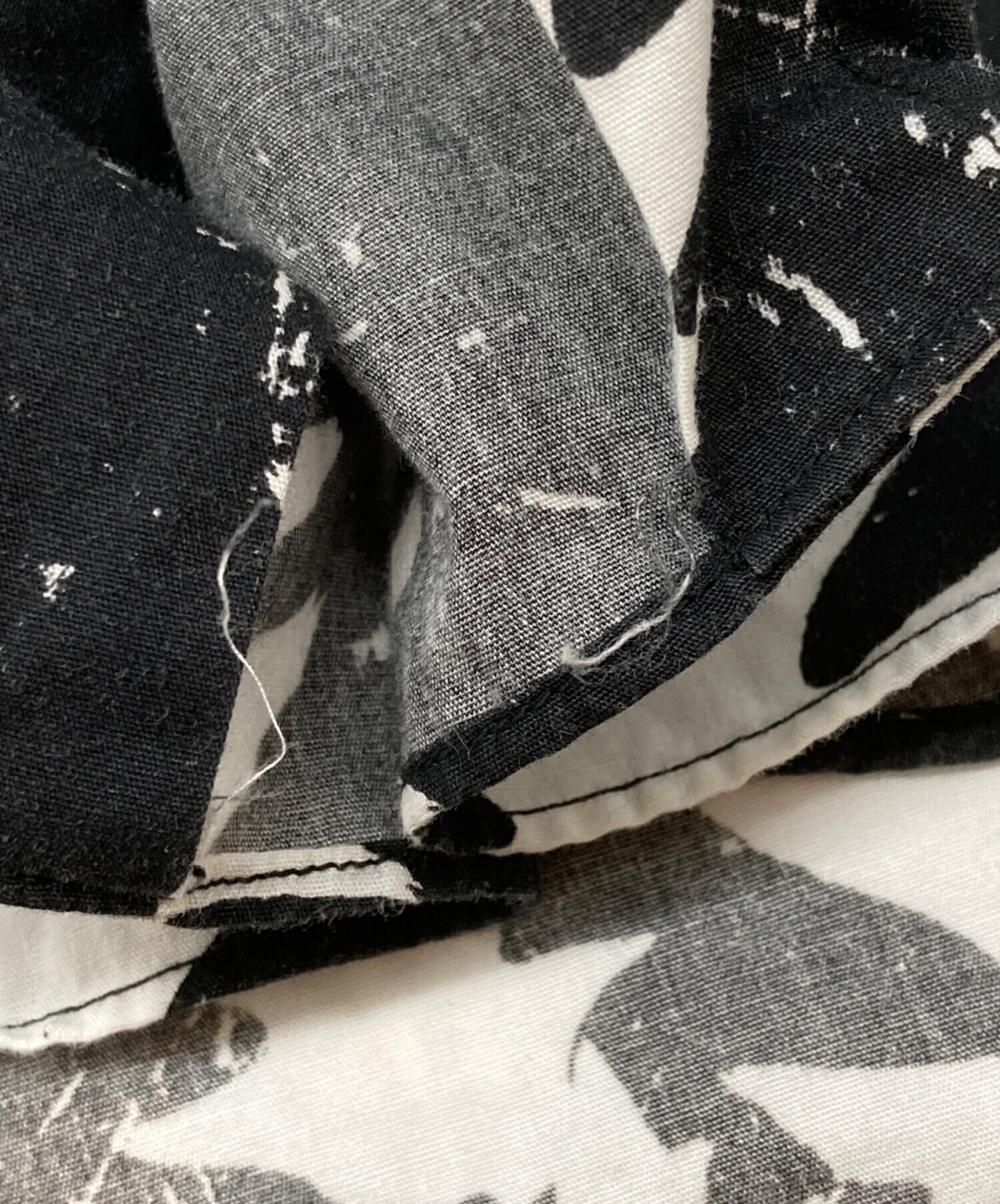 [Pre-owned] BLACK COMME des GARCONS Monochrome leaf print shirt