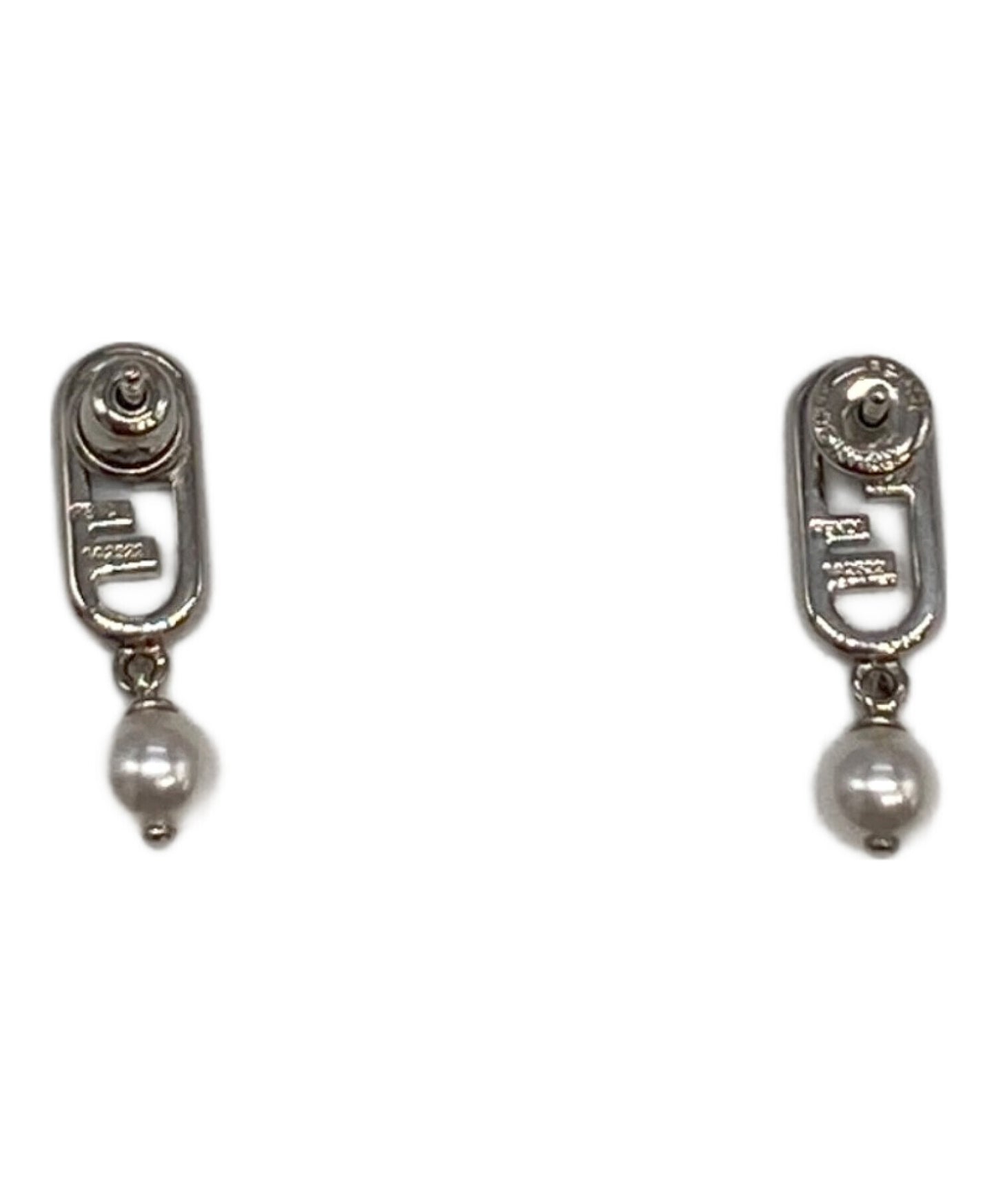 [Pre-owned] FENDI Orlock Pearl Earrings 1A2522