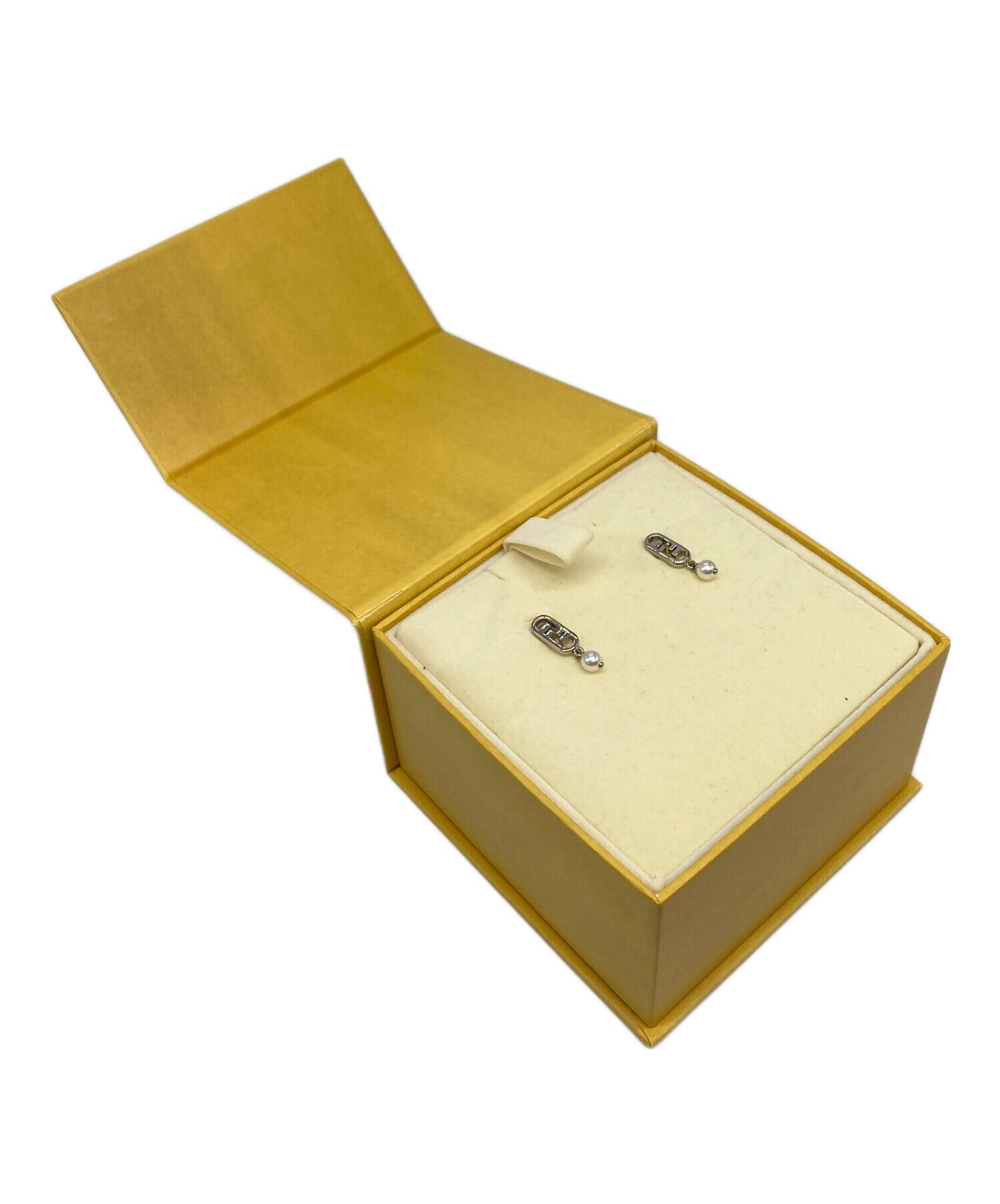 [Pre-owned] FENDI Orlock Pearl Earrings 1A2522