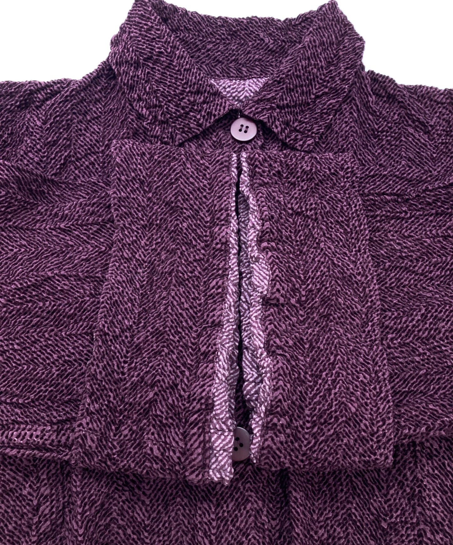 [Pre-owned] me ISSEY MIYAKE Herringbone Flocked Cauliflower Cardigan MI52FO231