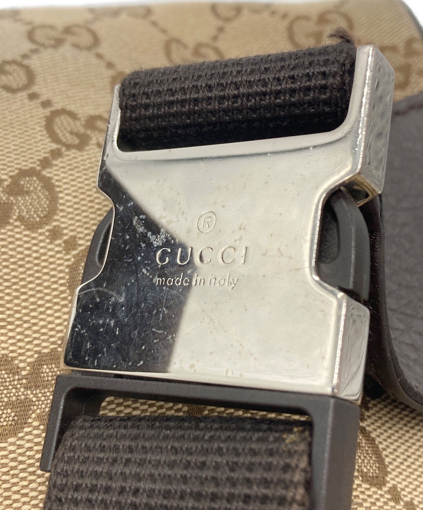 [Pre-owned] GUCCI GG Canvas Waist Bag 449174