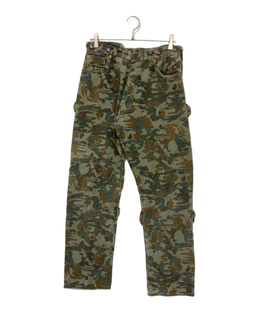 [Pre-owned] EVISU Seagull Paint Camouflage Pattern Pants 2536