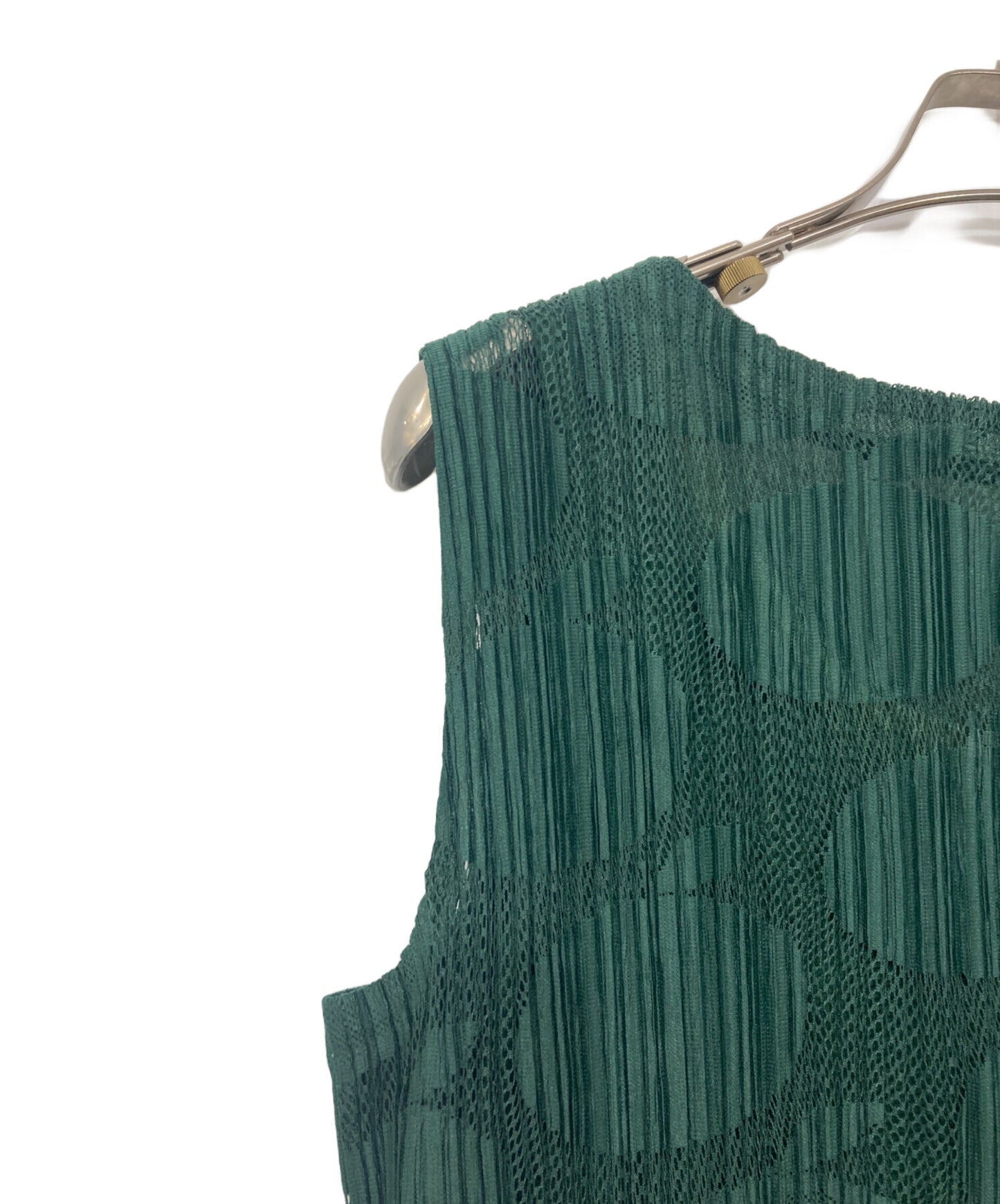 [Pre-owned] PLEATS PLEASE Fruit Pattern Lace Pleated Dress PP83-JH575