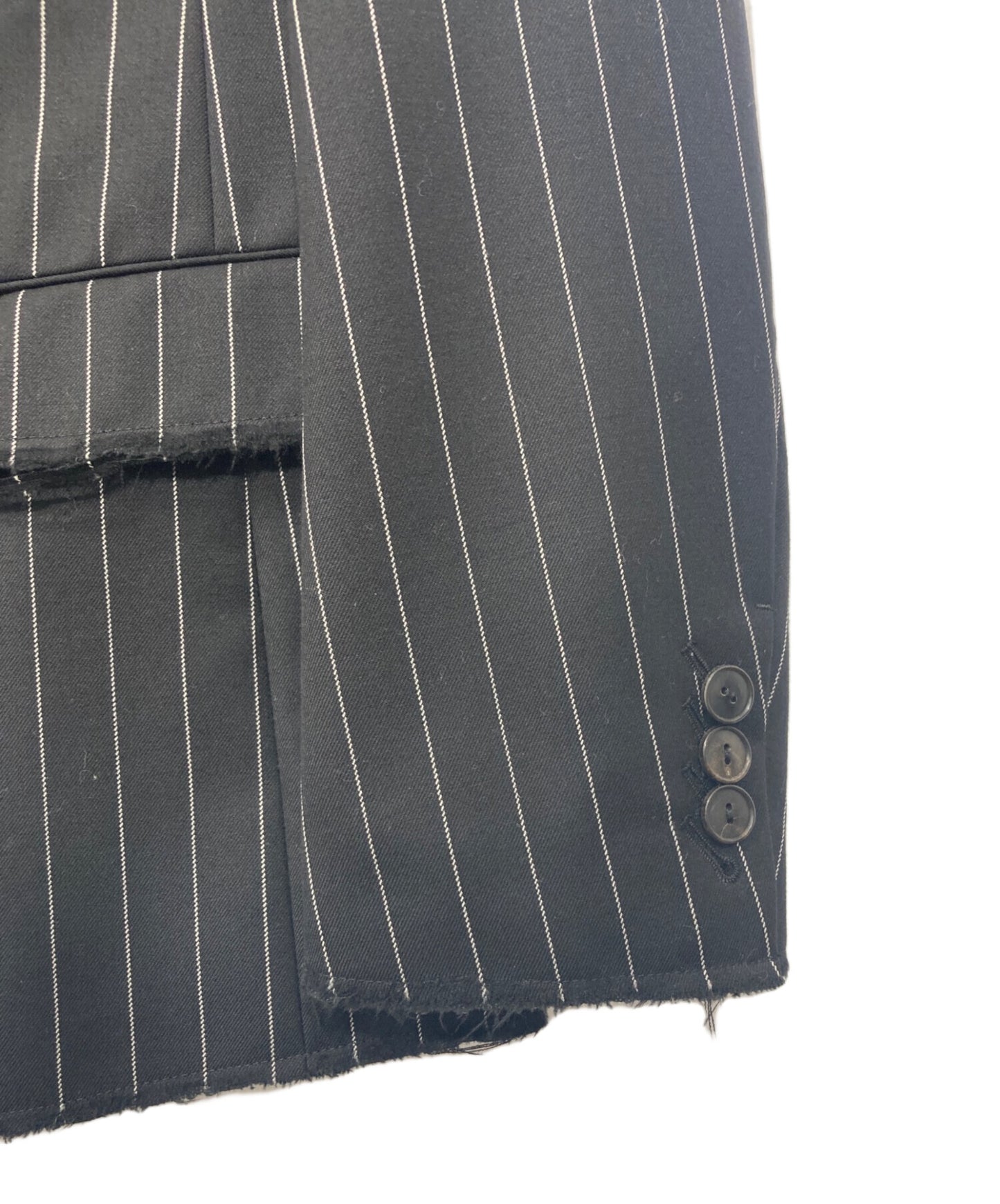 [Pre-owned] NUMBER (N)INE Frayed Finish Striped Tailored Jacket/2B Jacket