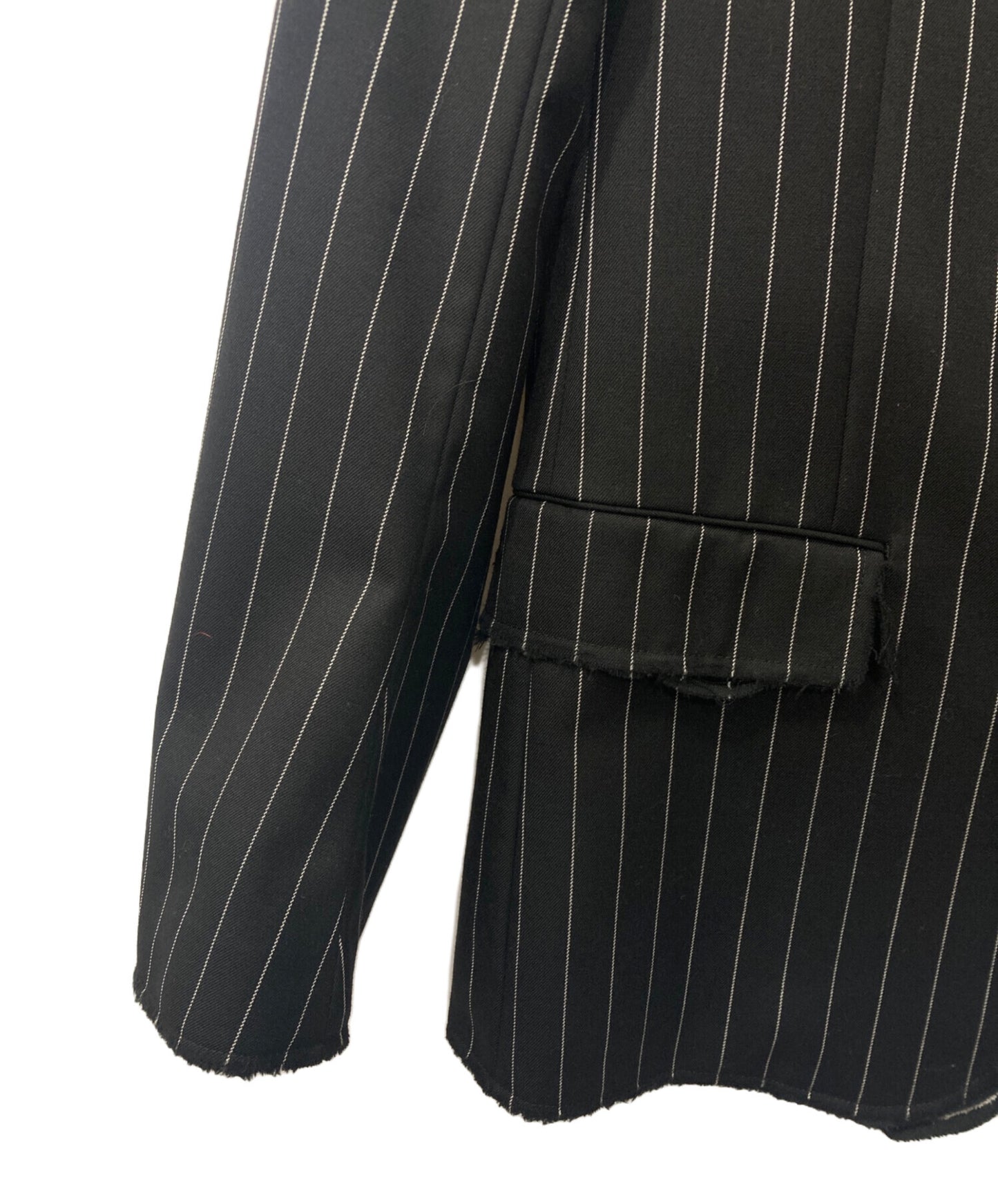 [Pre-owned] NUMBER (N)INE Frayed Finish Striped Tailored Jacket/2B Jacket