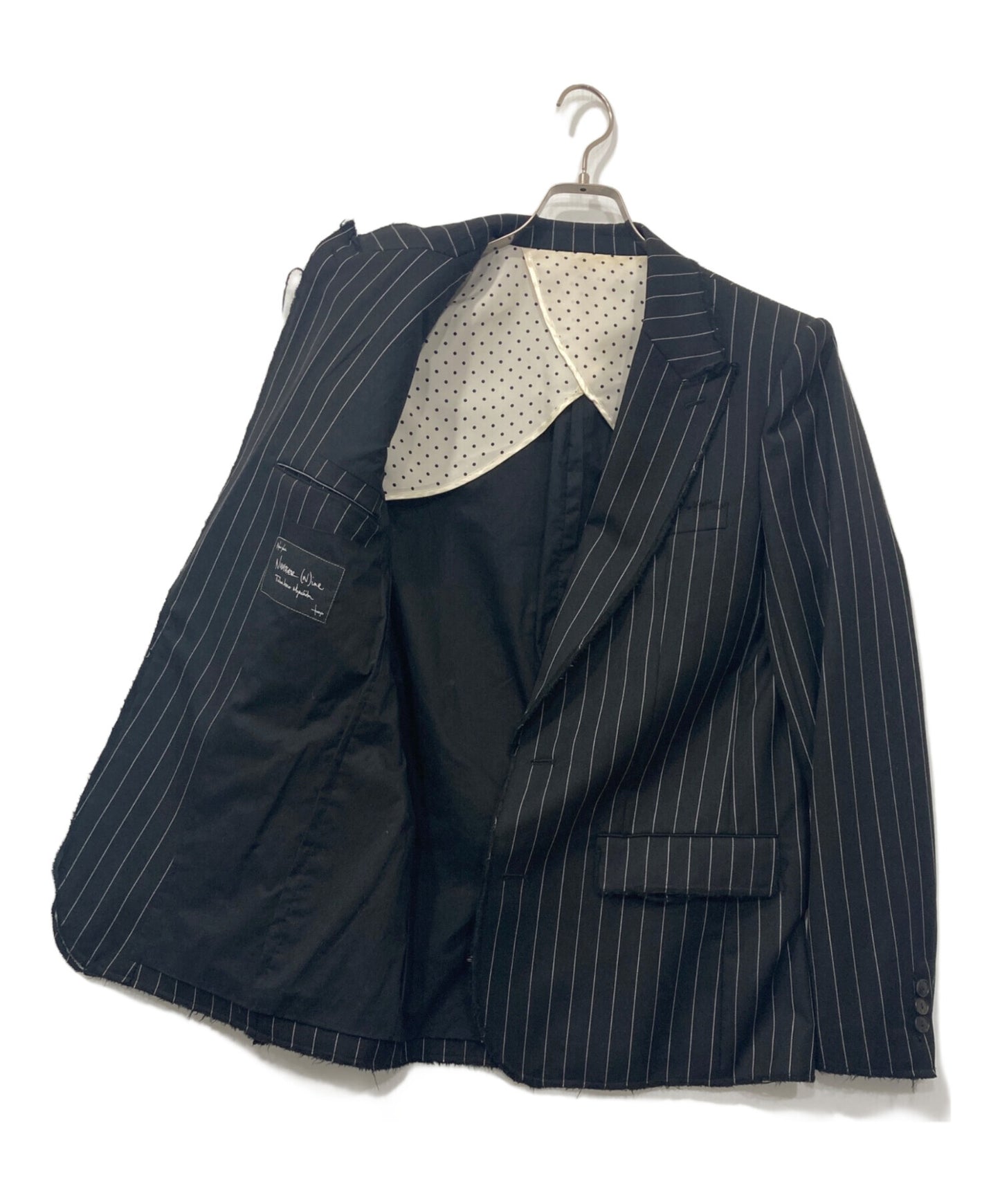 [Pre-owned] NUMBER (N)INE Frayed Finish Striped Tailored Jacket/2B Jacket