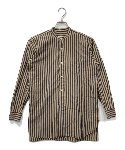 [Pre-owned] COMOLI Striped Band-Collar Shirt J03-02002