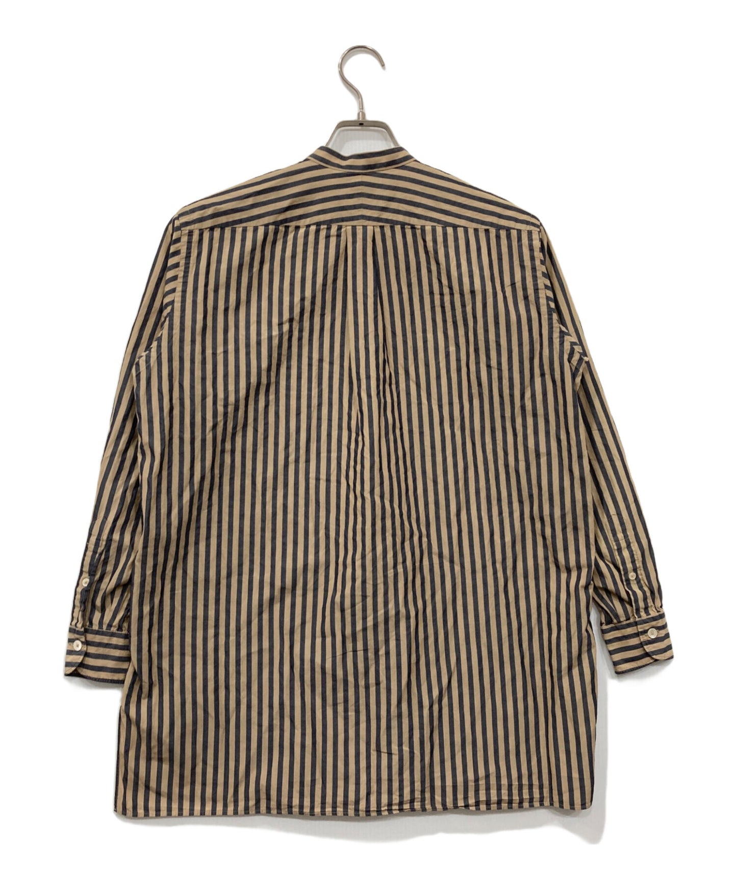 [Pre-owned] COMOLI Striped Band-Collar Shirt J03-02002
