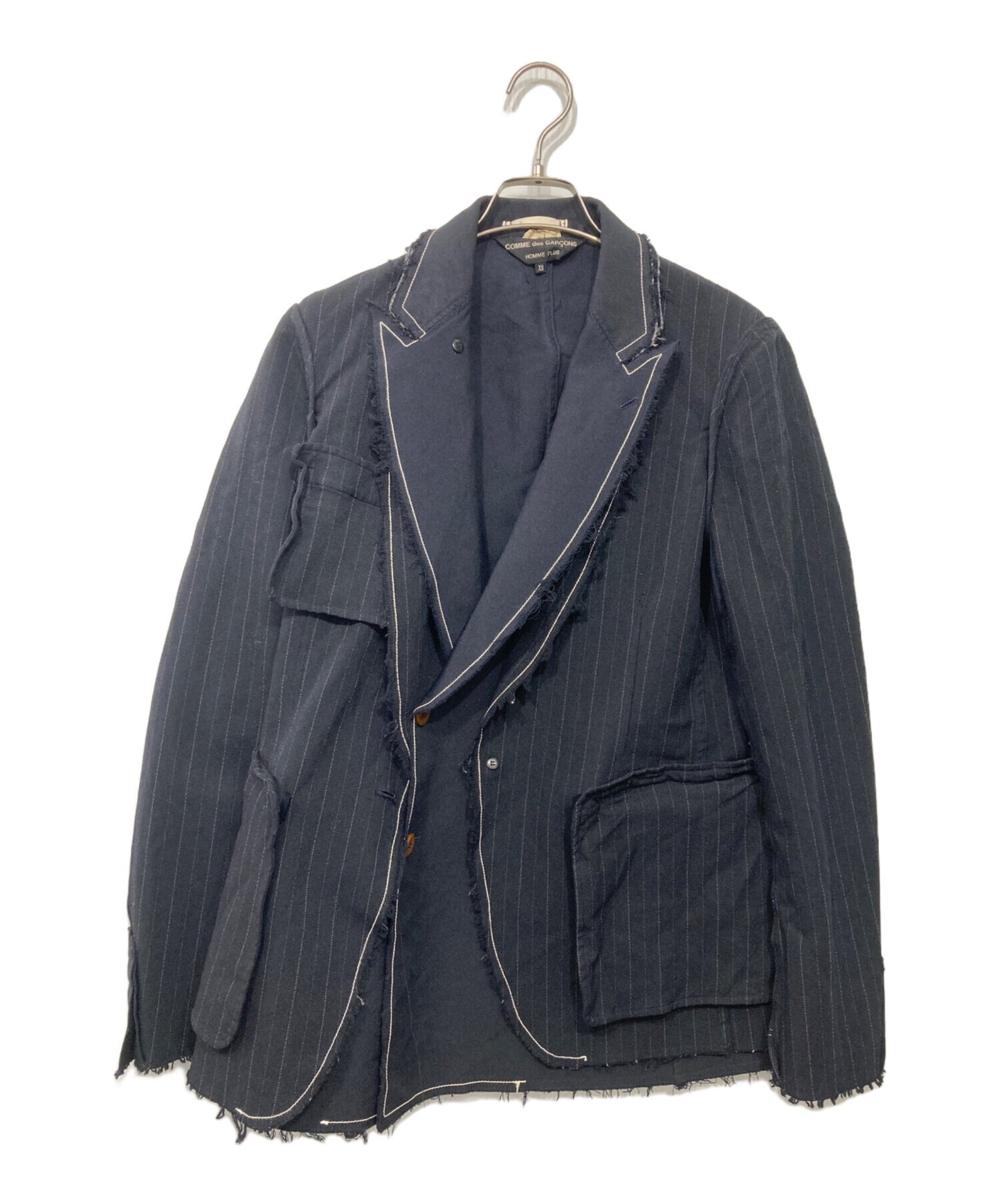 [Pre-owned] COMME des GARCONS HOMME PLUS Poly-crophillic striped layered jacket PS-J036 AD2016