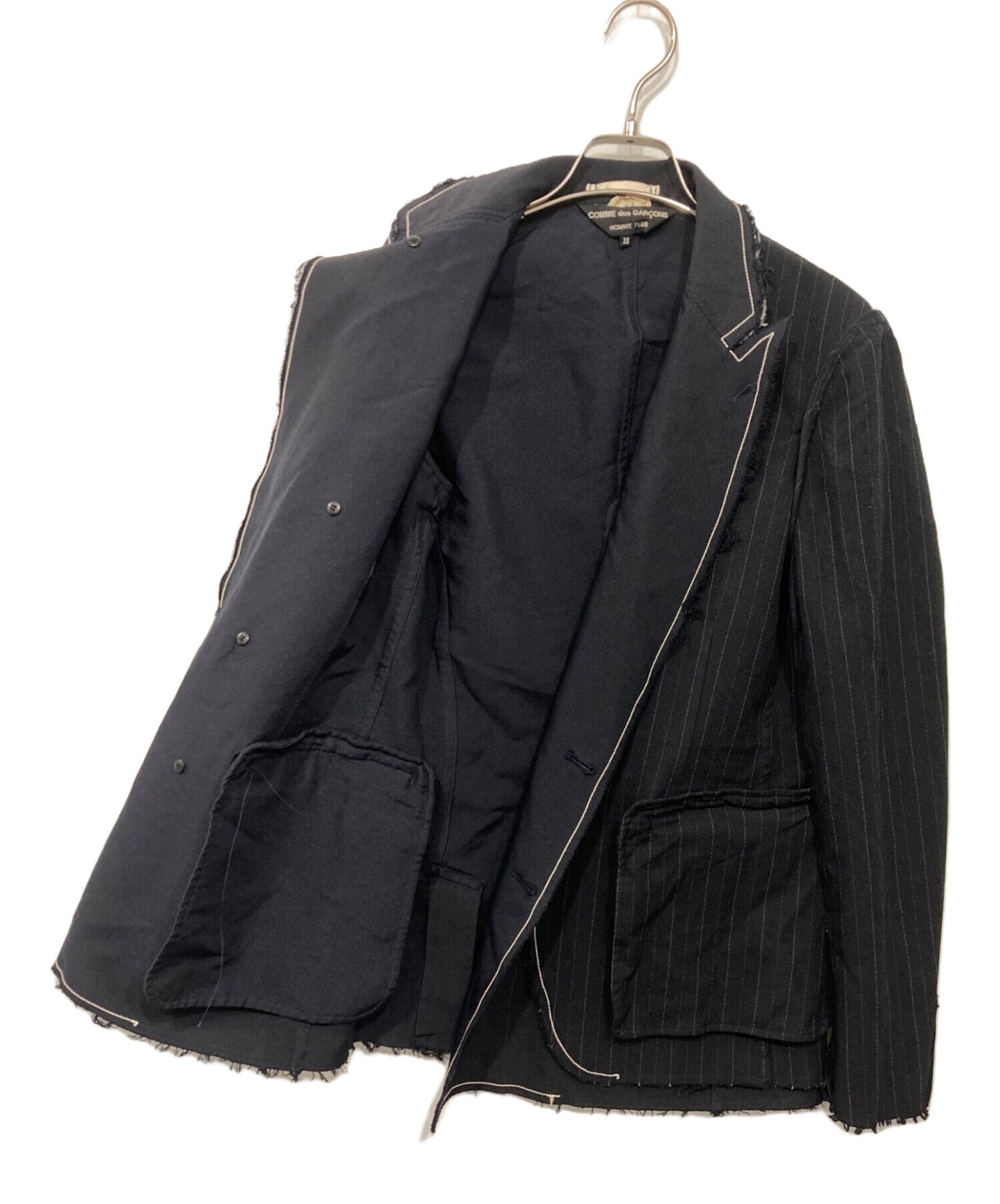 [Pre-owned] COMME des GARCONS HOMME PLUS Poly-crophillic striped layered jacket PS-J036 AD2016
