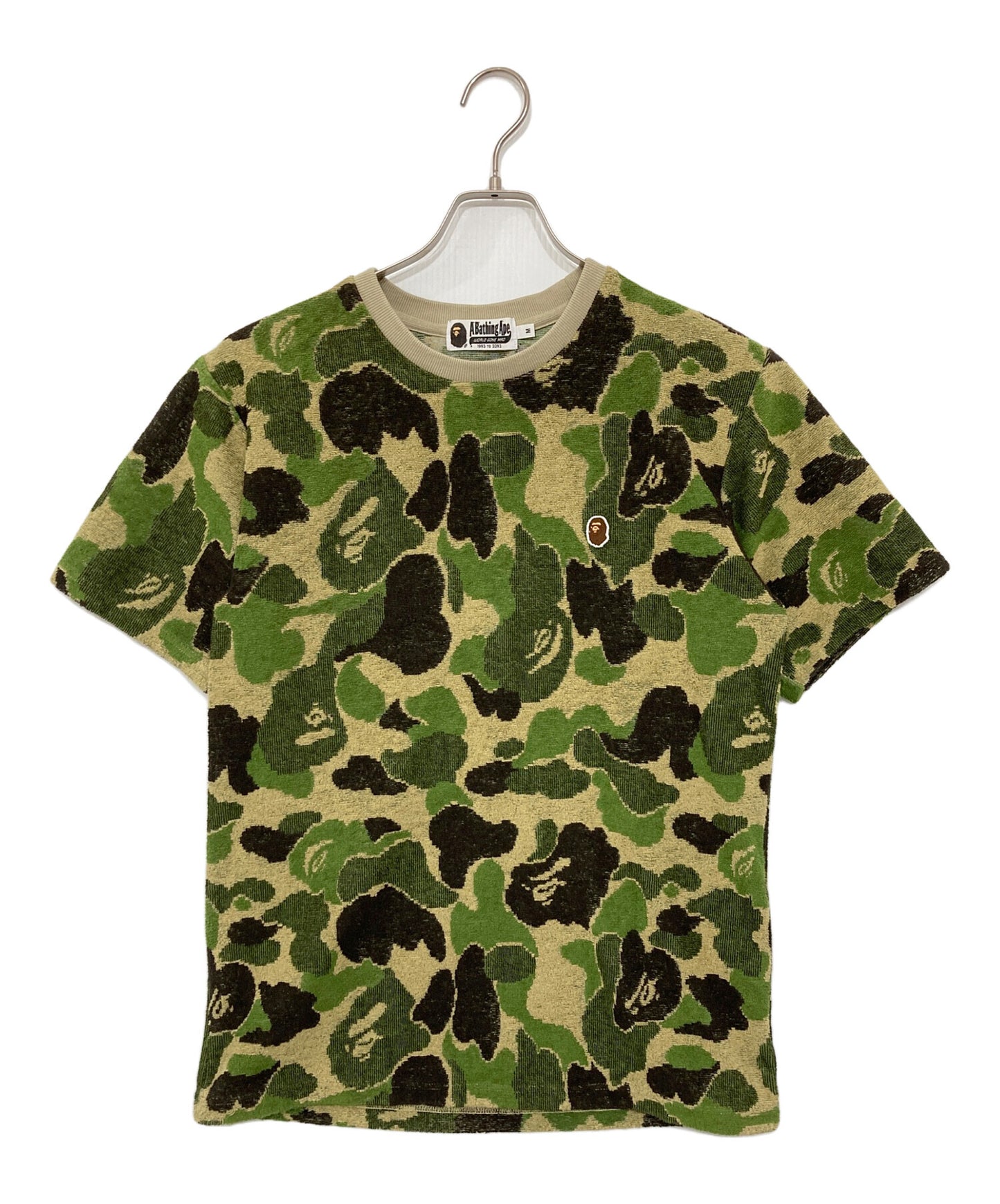 [Pre-owned] A BATHING APE ABC CAMO PILE JACQUARD ONE POINT TEE 001CSL301005M