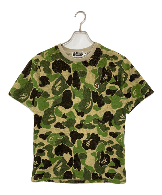 [Pre-owned] A BATHING APE ABC CAMO PILE JACQUARD ONE POINT TEE 001CSL301005M