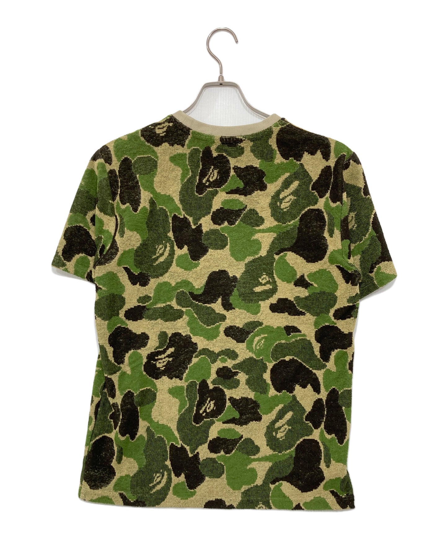 [Pre-owned] A BATHING APE ABC CAMO PILE JACQUARD ONE POINT TEE 001CSL301005M