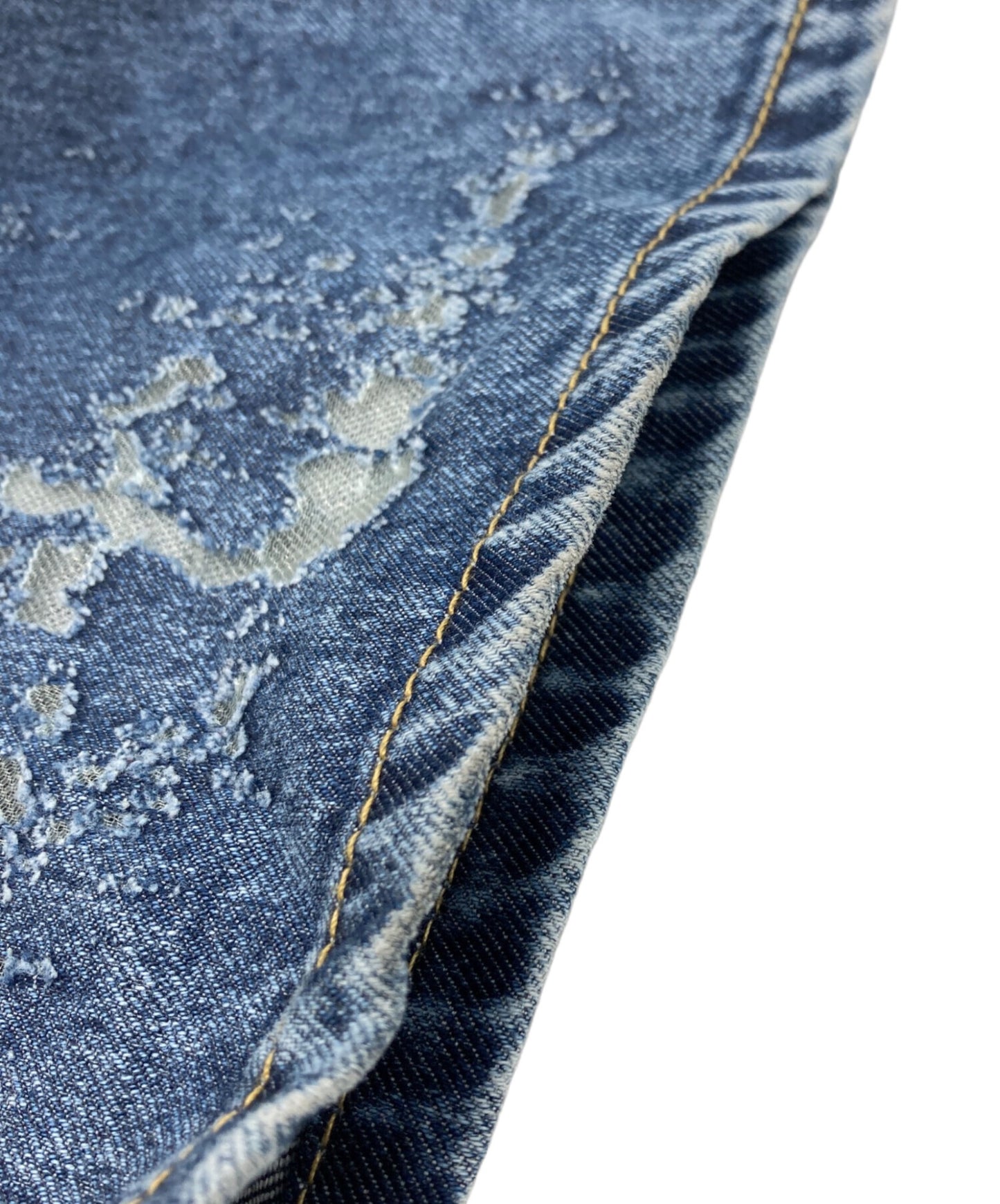 [Pre-owned] EVISU Seagull embroidered and lasered wide leg jeans 2EAHTW4JE4101WLDN